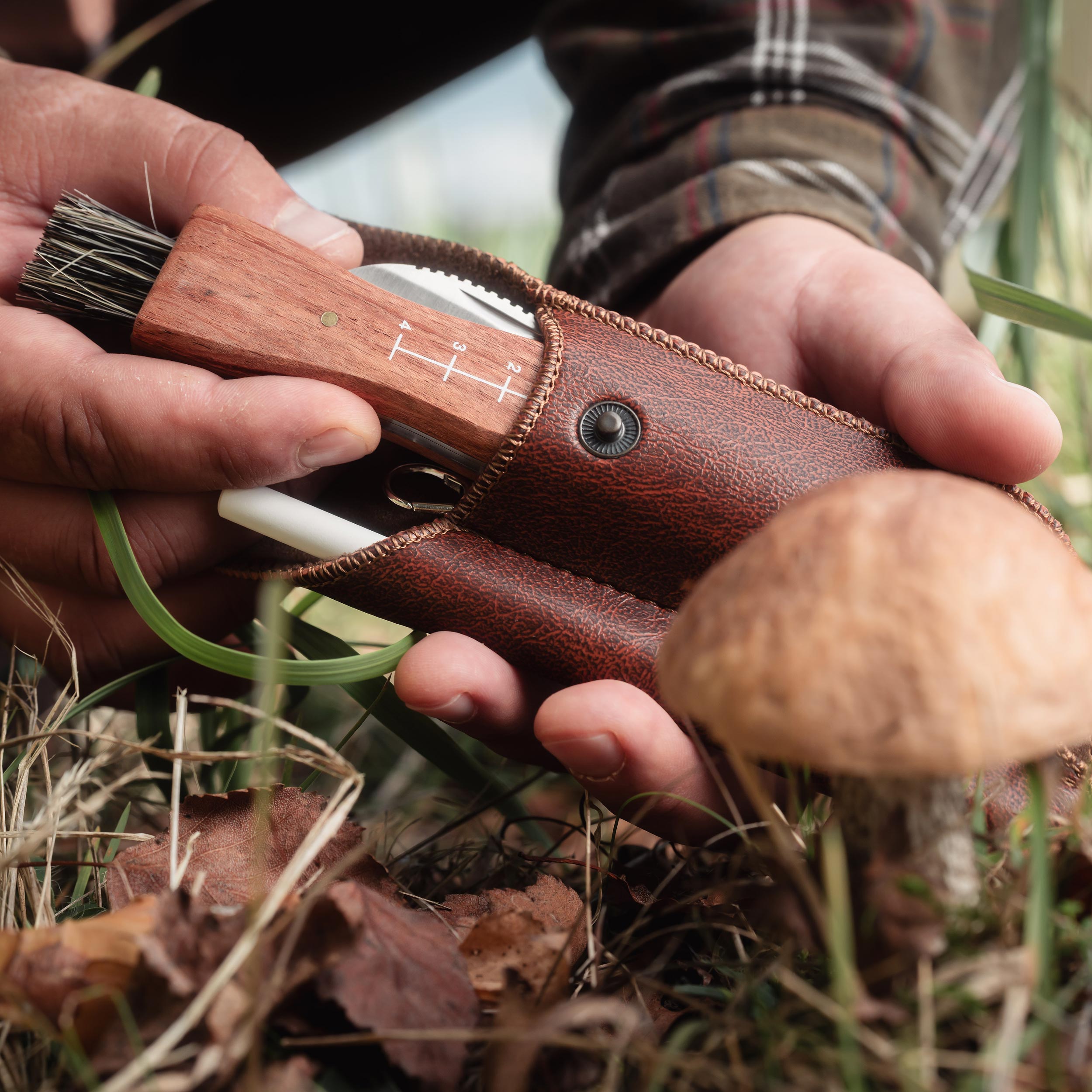 Nóż na grzyby Acropolis NG-3 z pochewką - obrazek 9