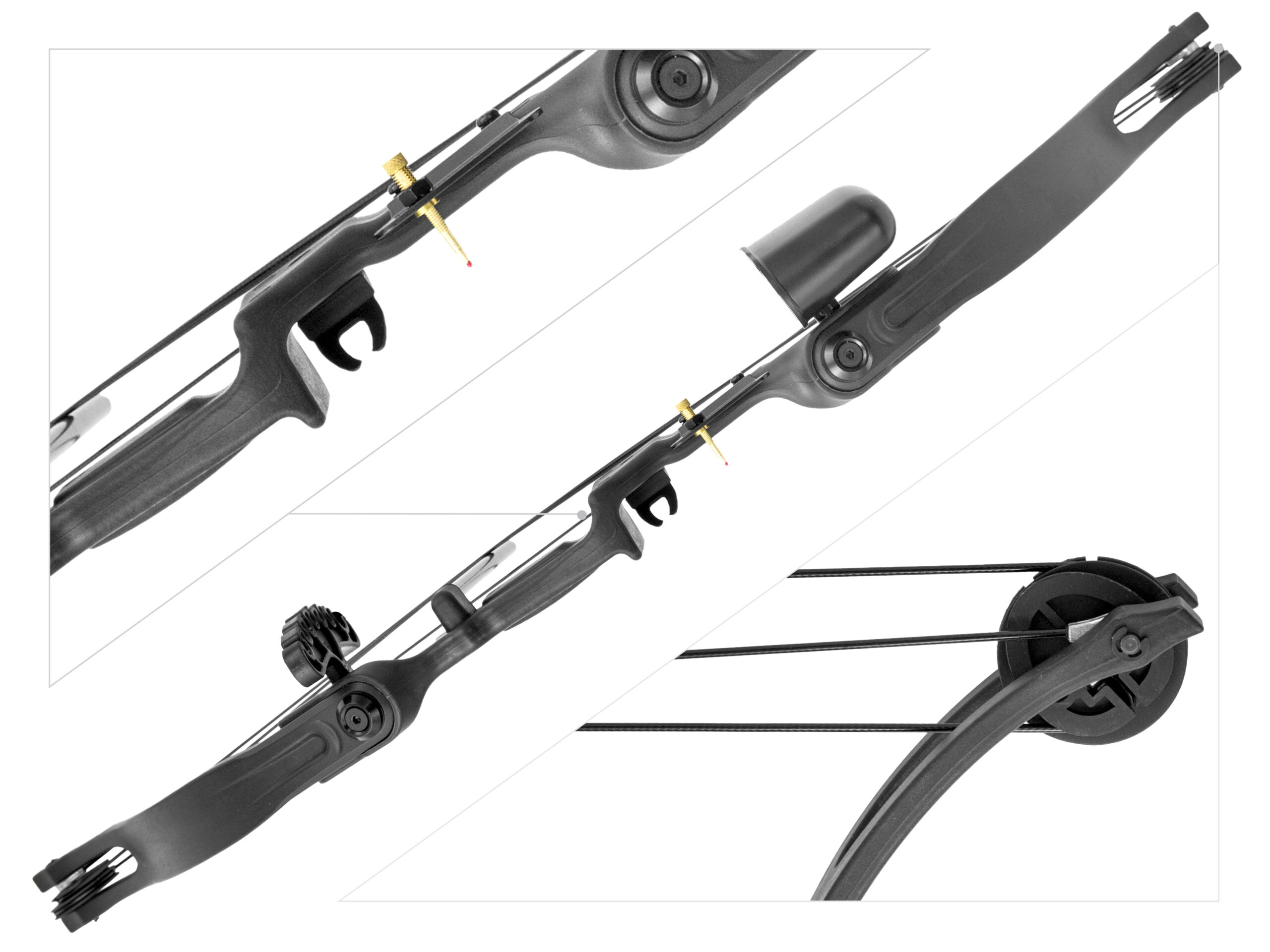 Łuk bloczkowy dla dzieci i młodzieży Poe Lang Druid 20 lb 33" czarny - obrazek 2