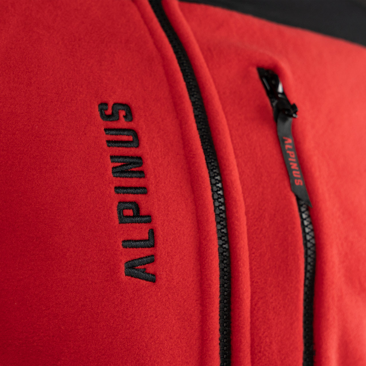 Bluza męska polarowa Alpinus Caen 200 czerwono-czarna 3XL - obrazek 5