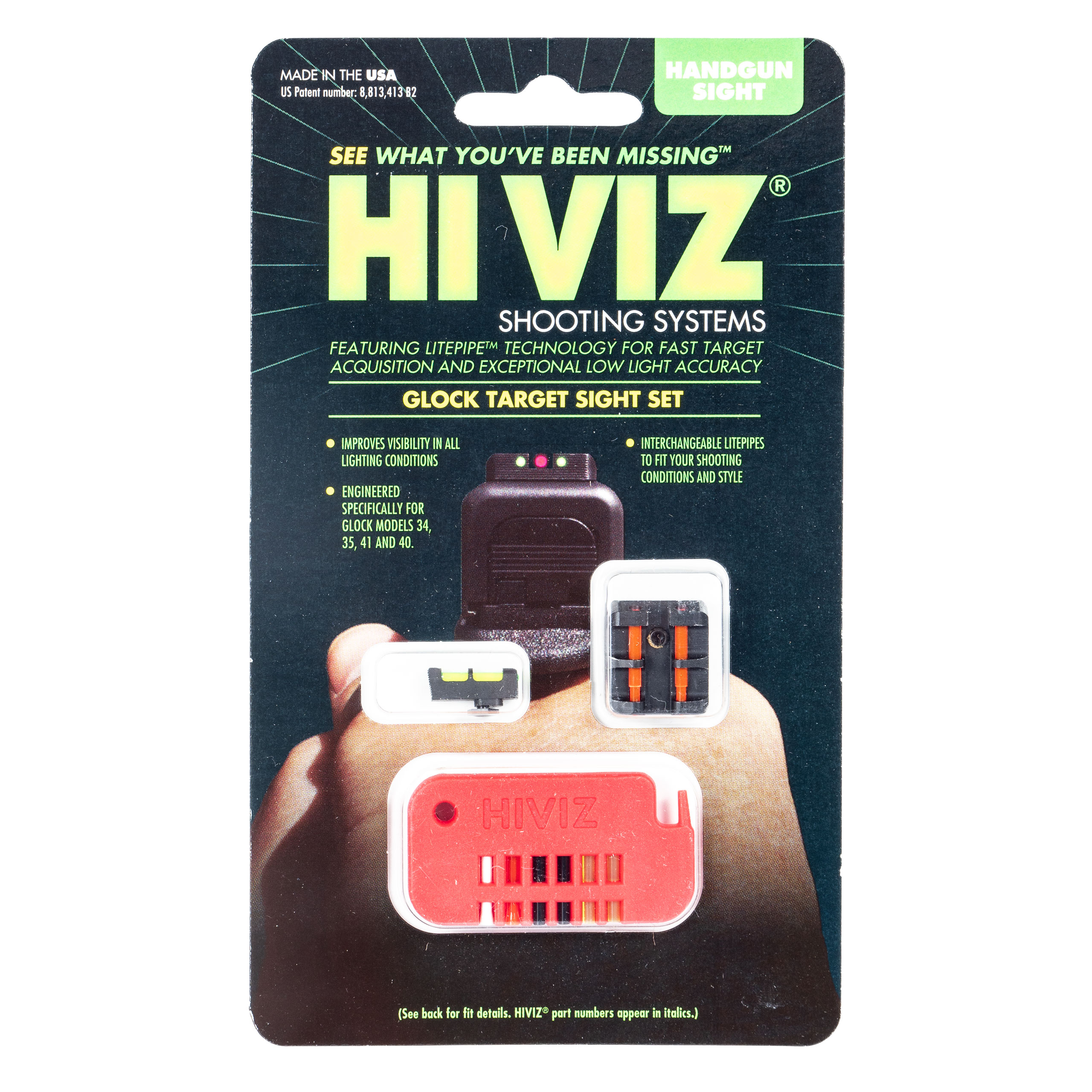 Komplet HIVIZ GLT178 muszka + szczerbinka do Glocka - obrazek 4