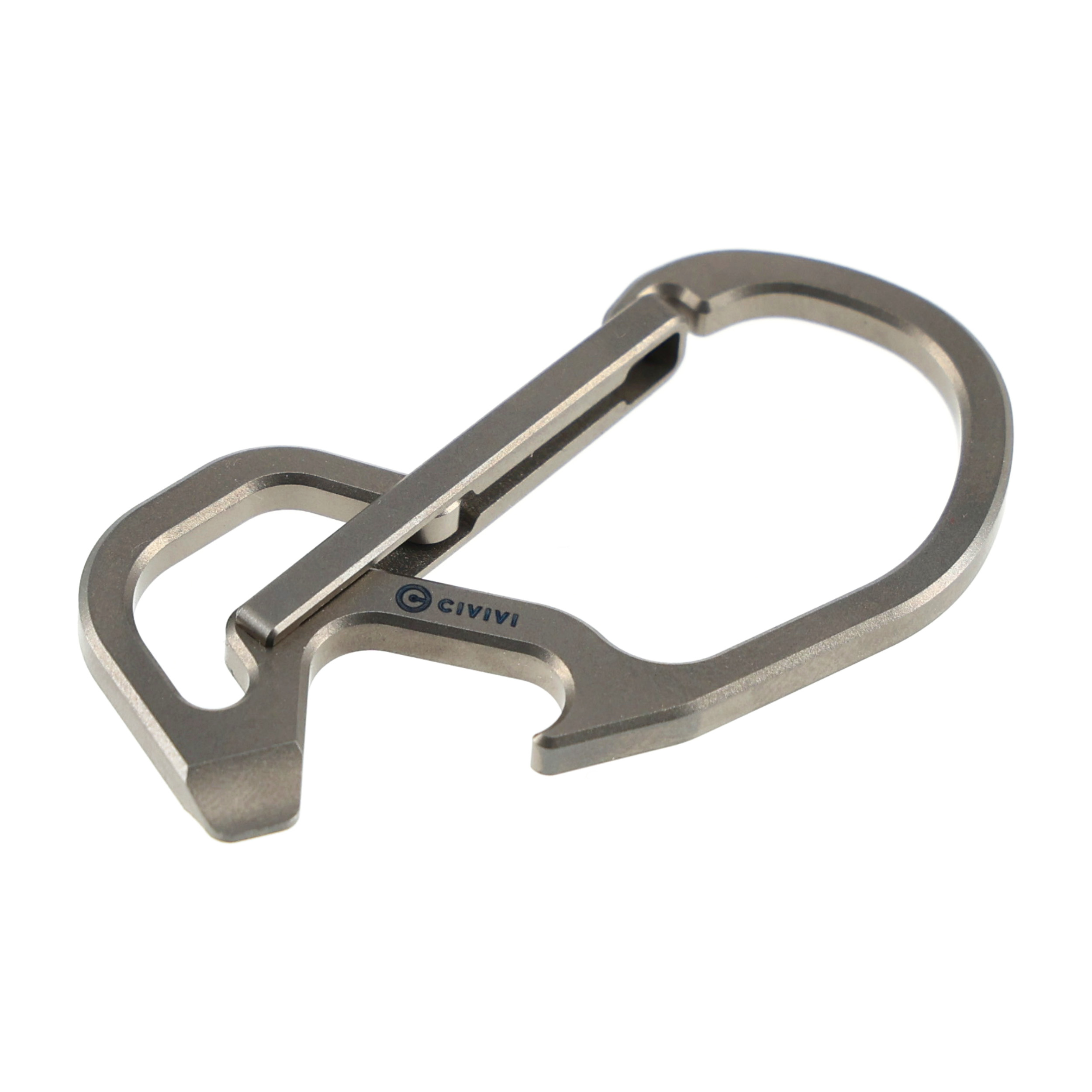 Karabińczyk do kluczy Civivi Click Gray Titanium CA-01A - obrazek 2