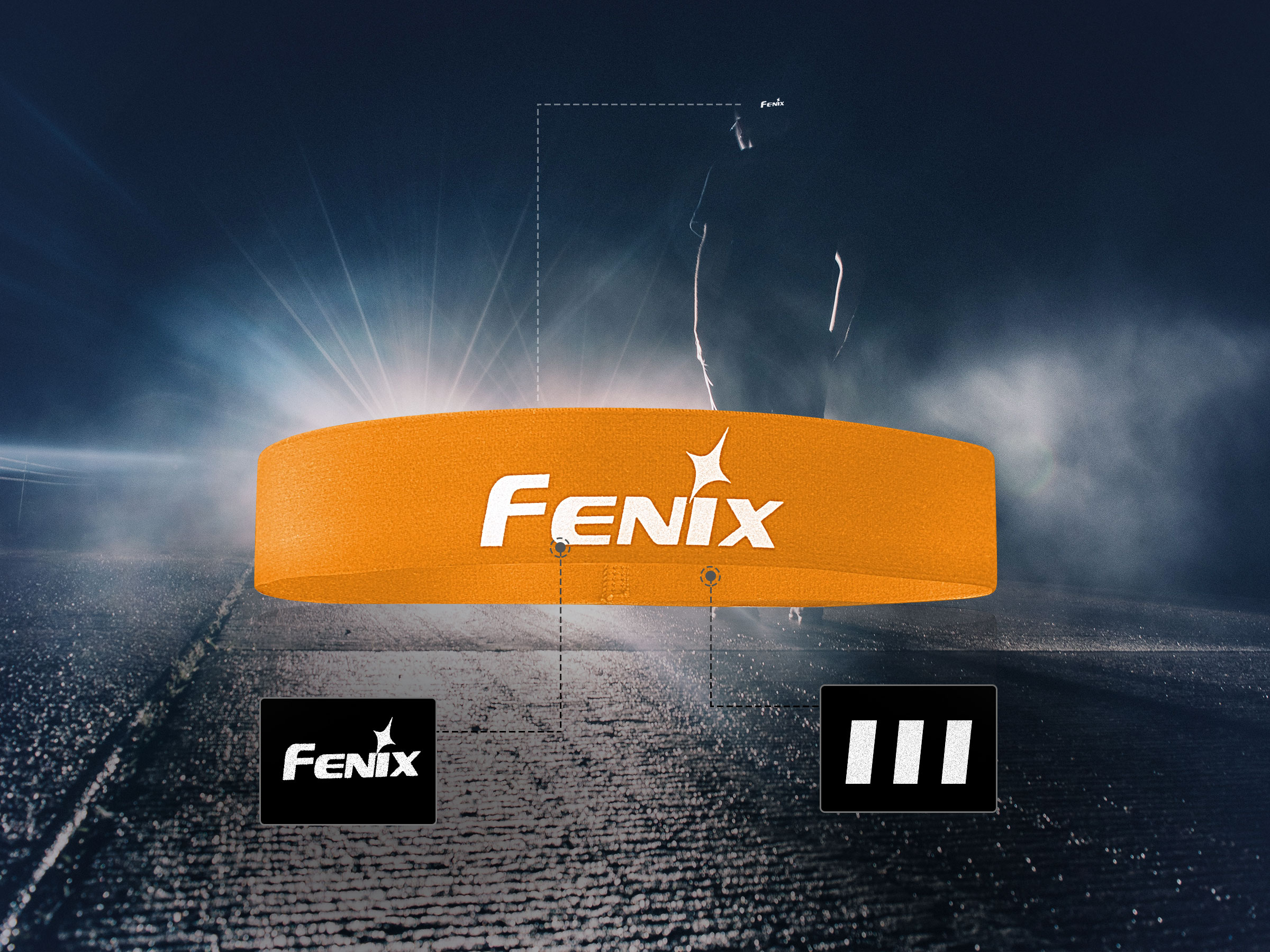 Opaska na głowę Fenix AFH-10 pomarańczowa - obrazek 5