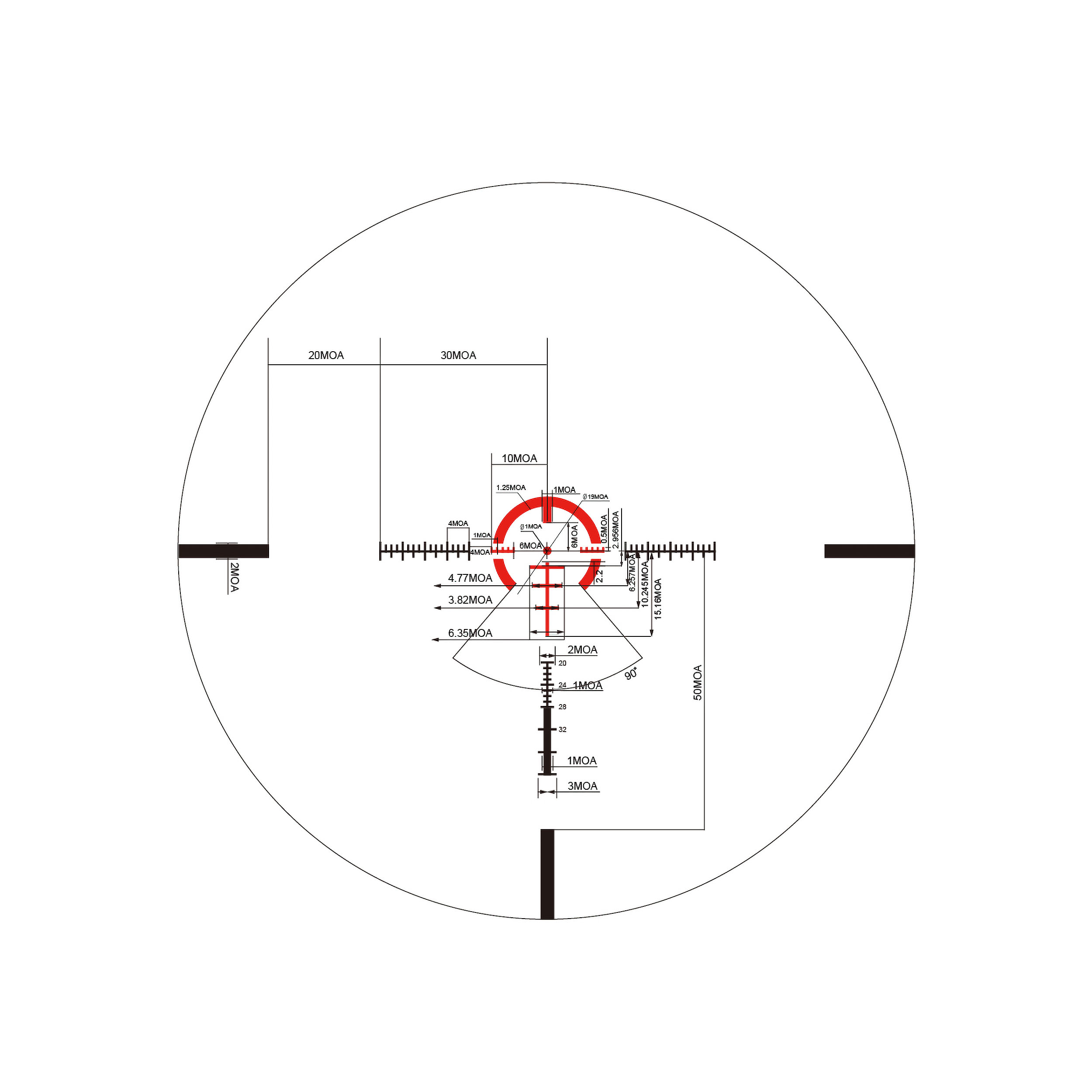 Luneta Redwin Blackbeast 1-10x24 IR SFP - obrazek 6