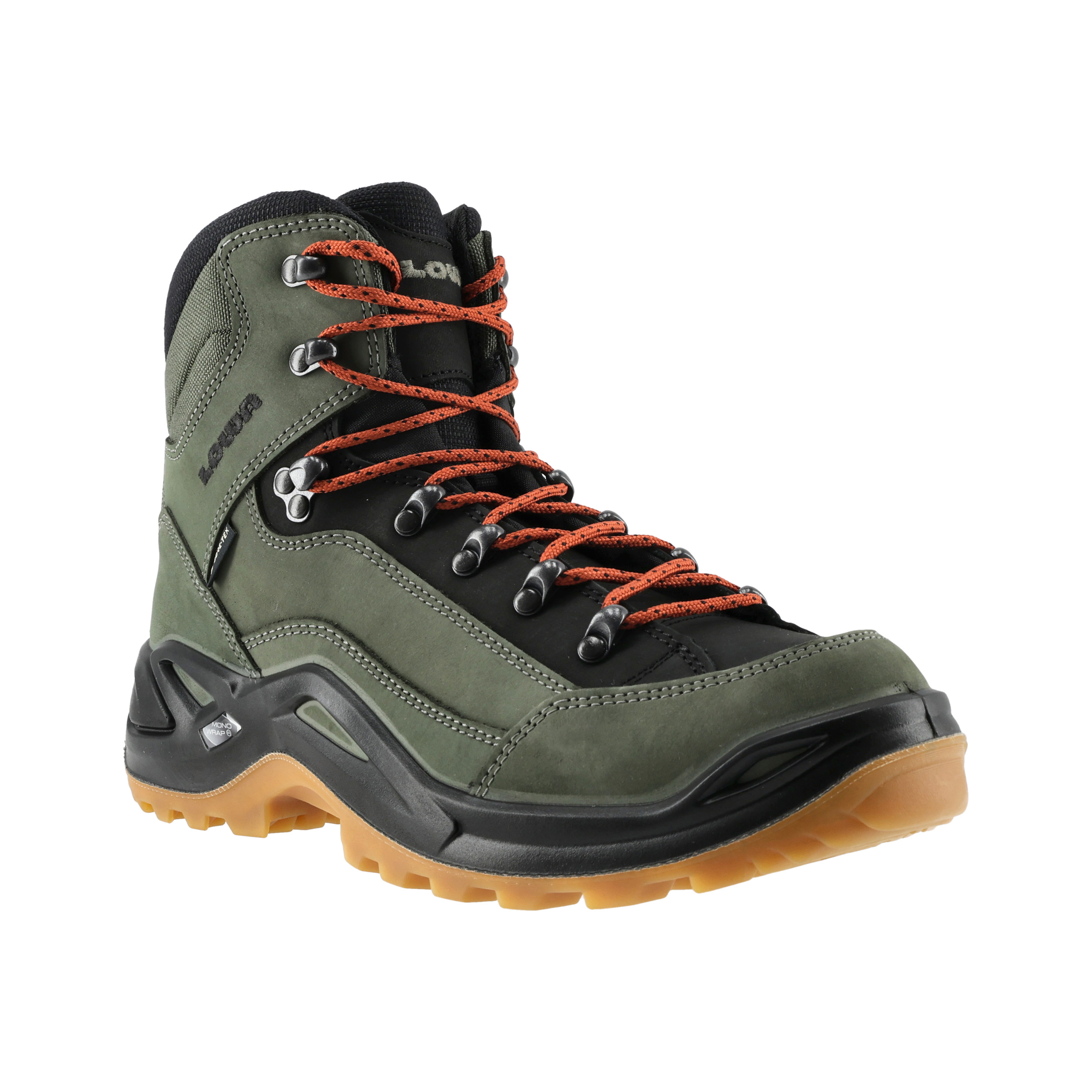 Buty męskie LOWA Renegade GTX mid, zielono/pomarańczowe 41 - obrazek 2