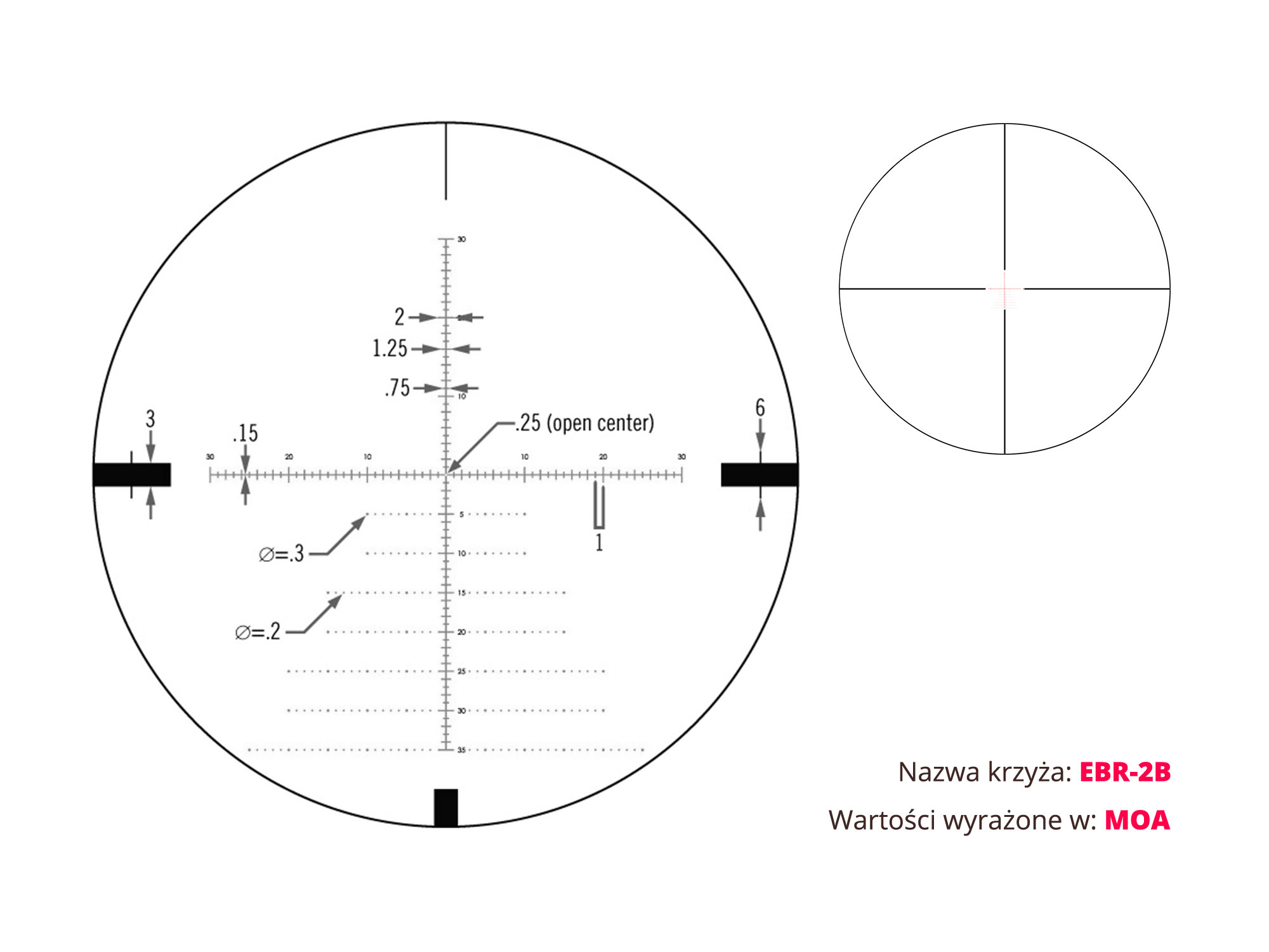 Luneta celownicza Vortex Diamondback Tactical 6-24x50 FFP 30 mm AO EBR-2C MOA - obrazek 8
