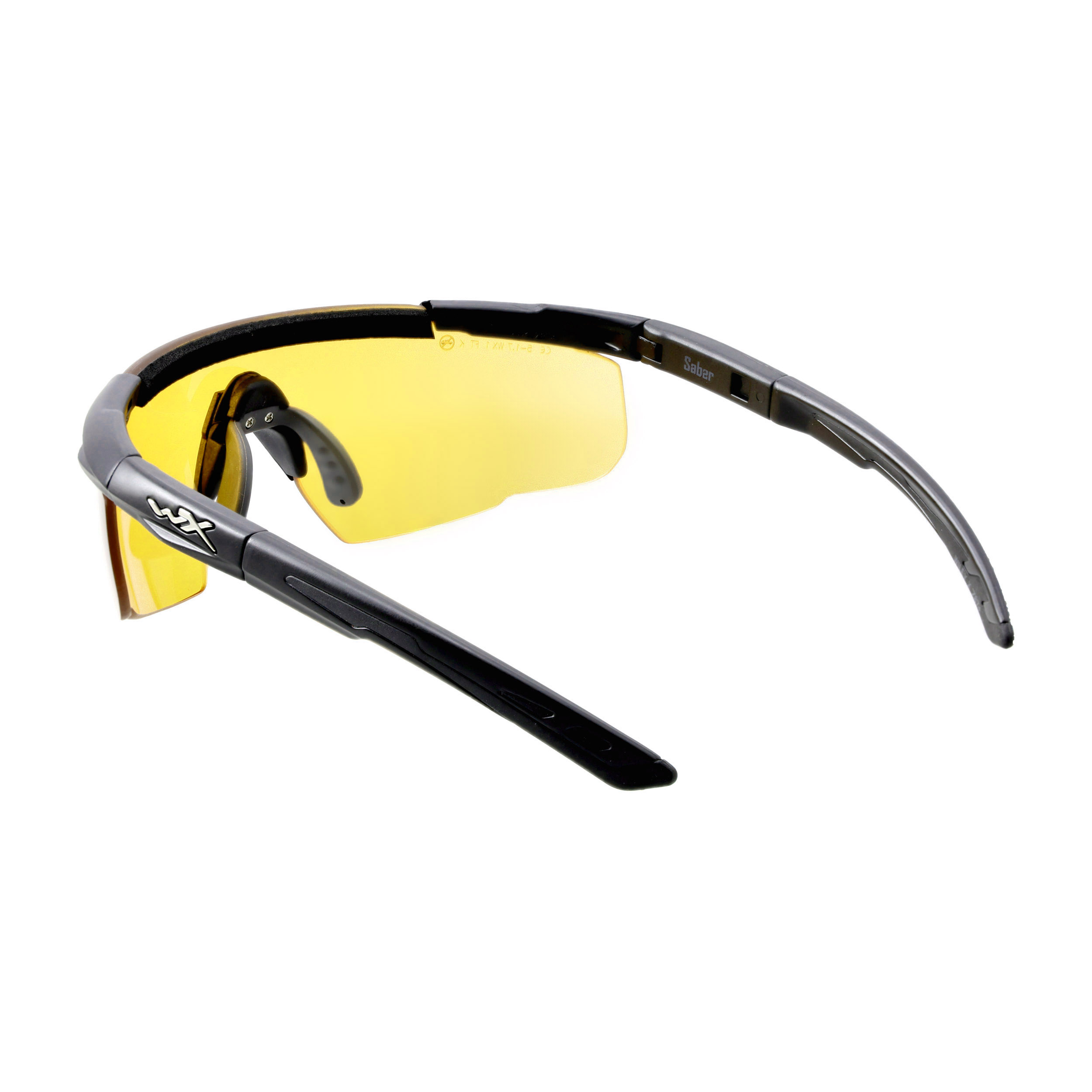 Okulary taktyczne Wiley X Saber Advanced 300 pale yellow, czarne oprawki - obrazek 2