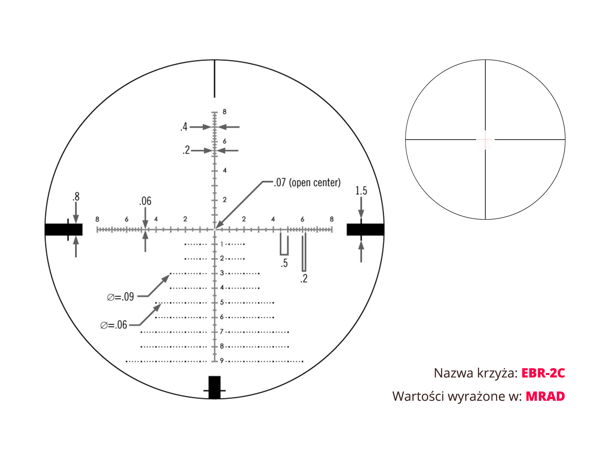 Luneta celownicza Vortex Diamondback Tactical 4-16x44 FFP 30 mm AO EBR-2C MRAD - obrazek 8