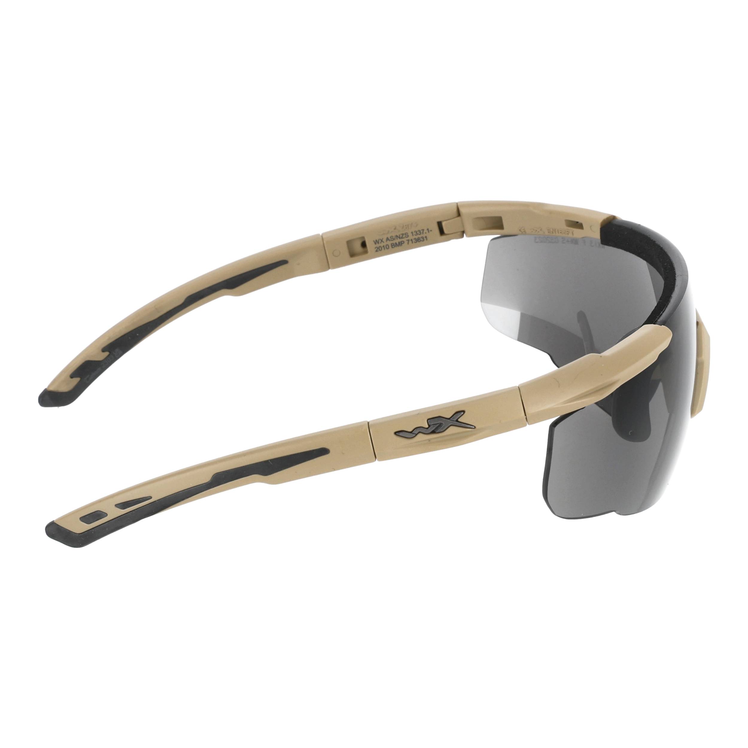 Okulary taktyczne Wiley X Saber Advanced 308T smoke / clear / rust, jasnobrązowe oprawki - obrazek 3