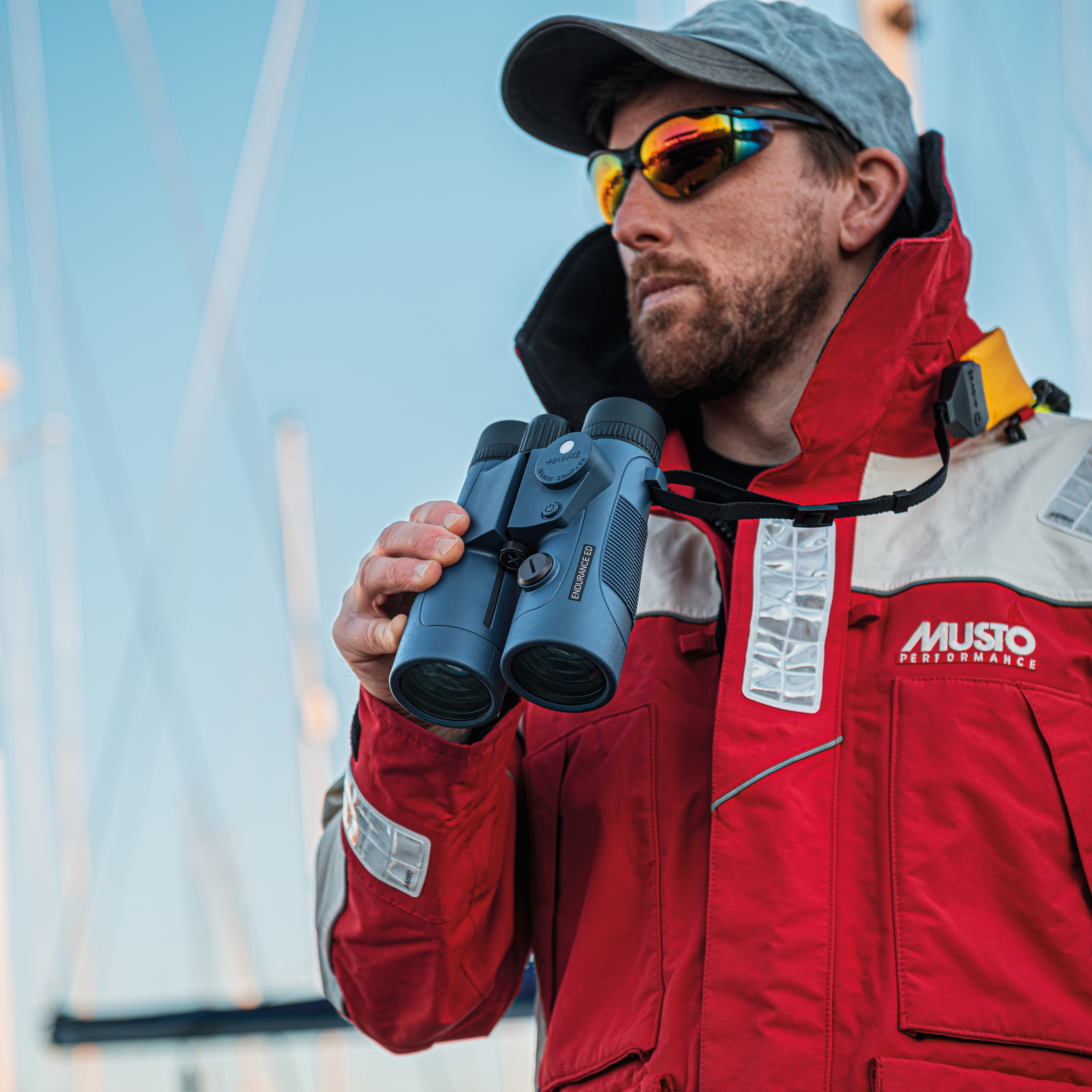 Lornetka z kompasem Hawke Endurance ED Marine 7x50 niebieska - obrazek 3