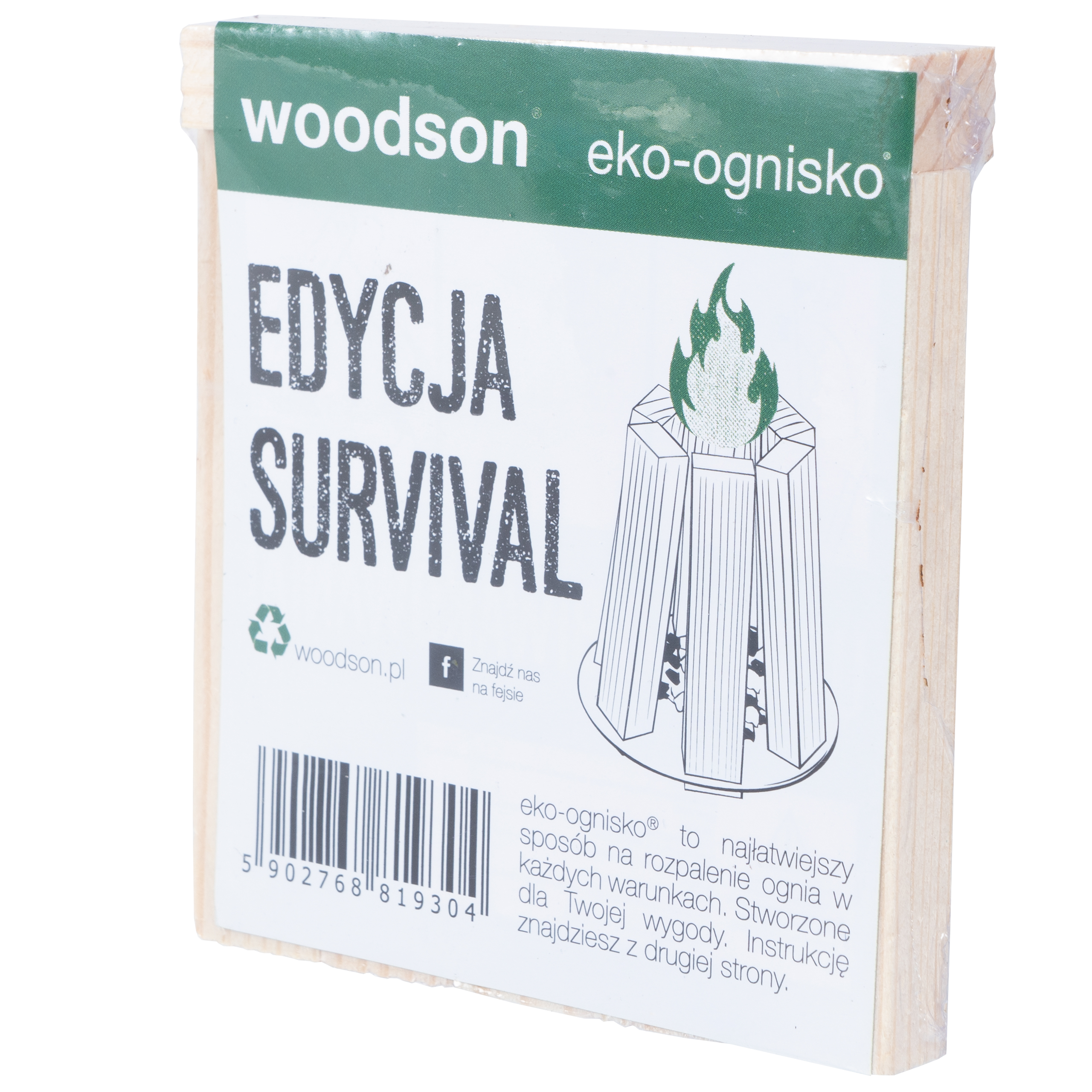 Ekologiczna rozpałka Woodson Eko - ognisko Survival 1 - pak - obrazek 3
