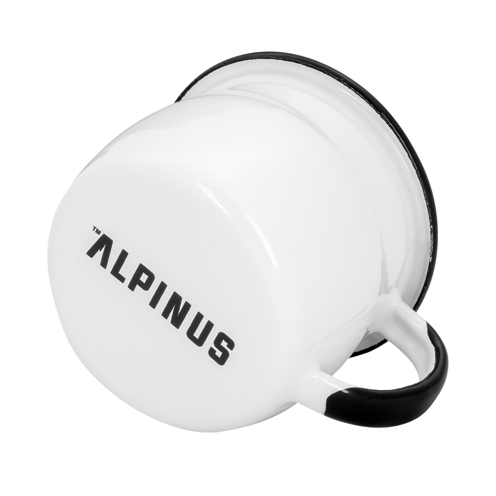 Kubek emaliowany Alpinus Ryś biały 0,28 l - obrazek 3