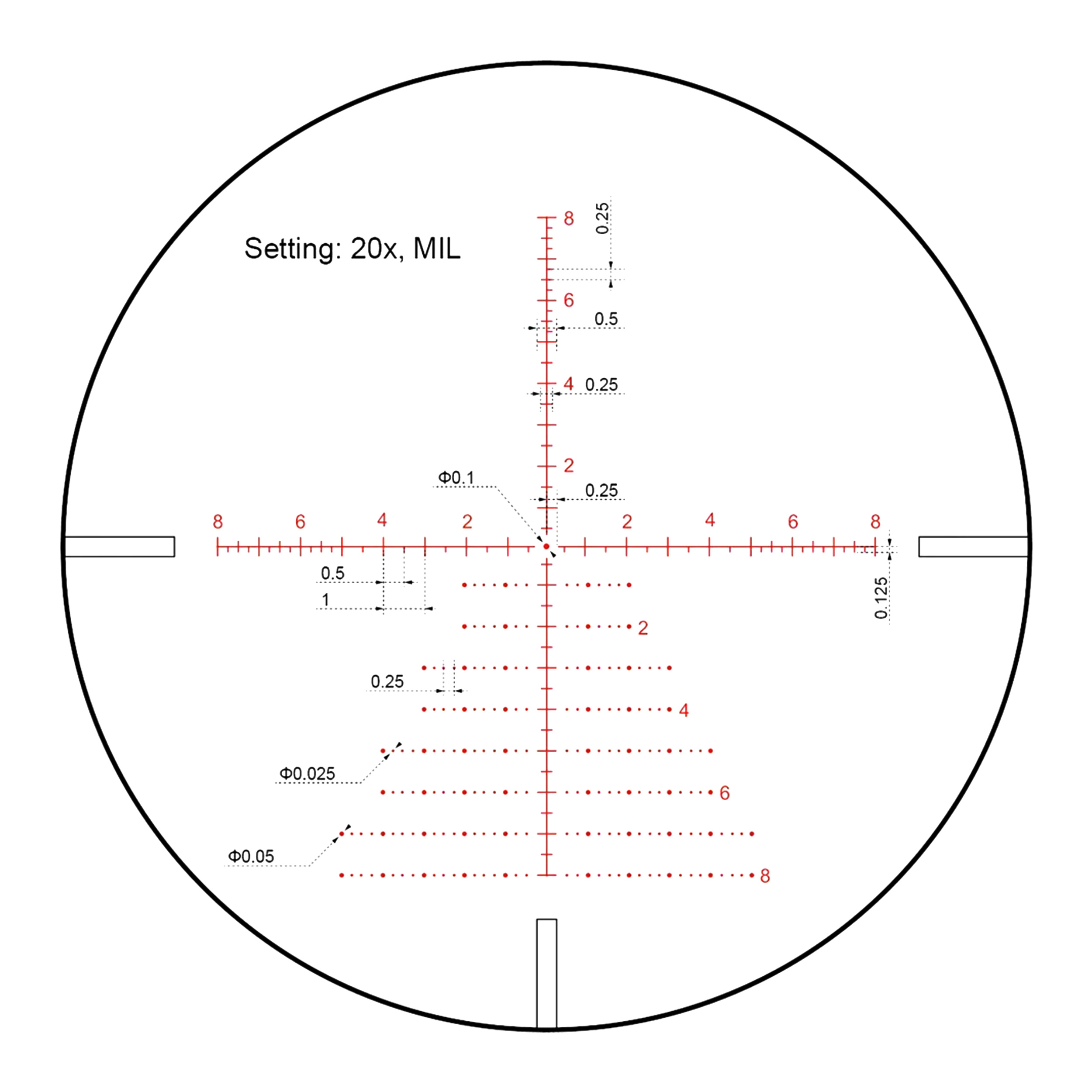 Luneta celownicza Vector Optics Continental x8 3-24 SFP Zero Stop 56 mm czarna SCOL-T50 - obrazek 9
