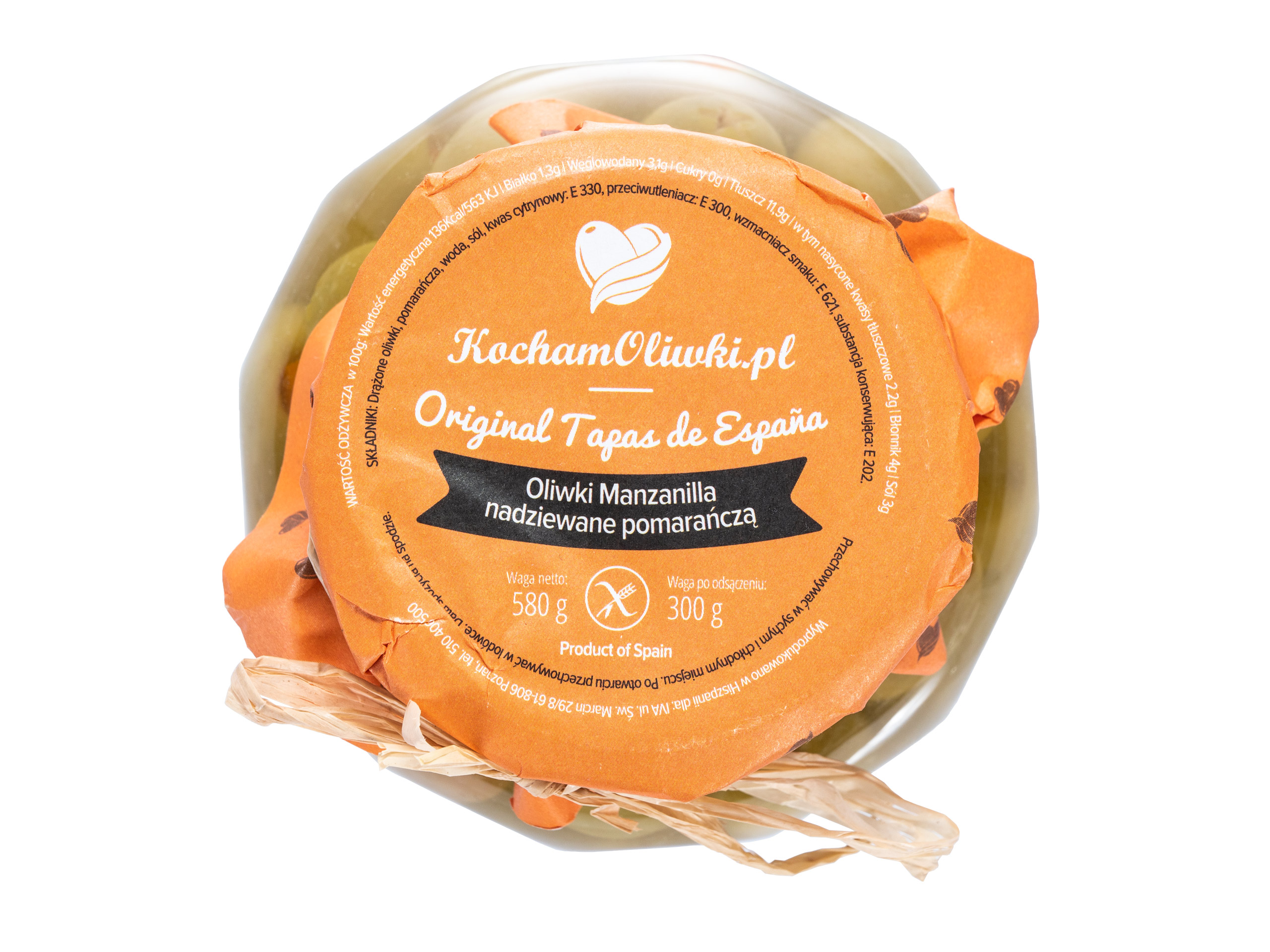 Oliwki Manzanilla nadziewane pomarańczą 300 g - obrazek 2