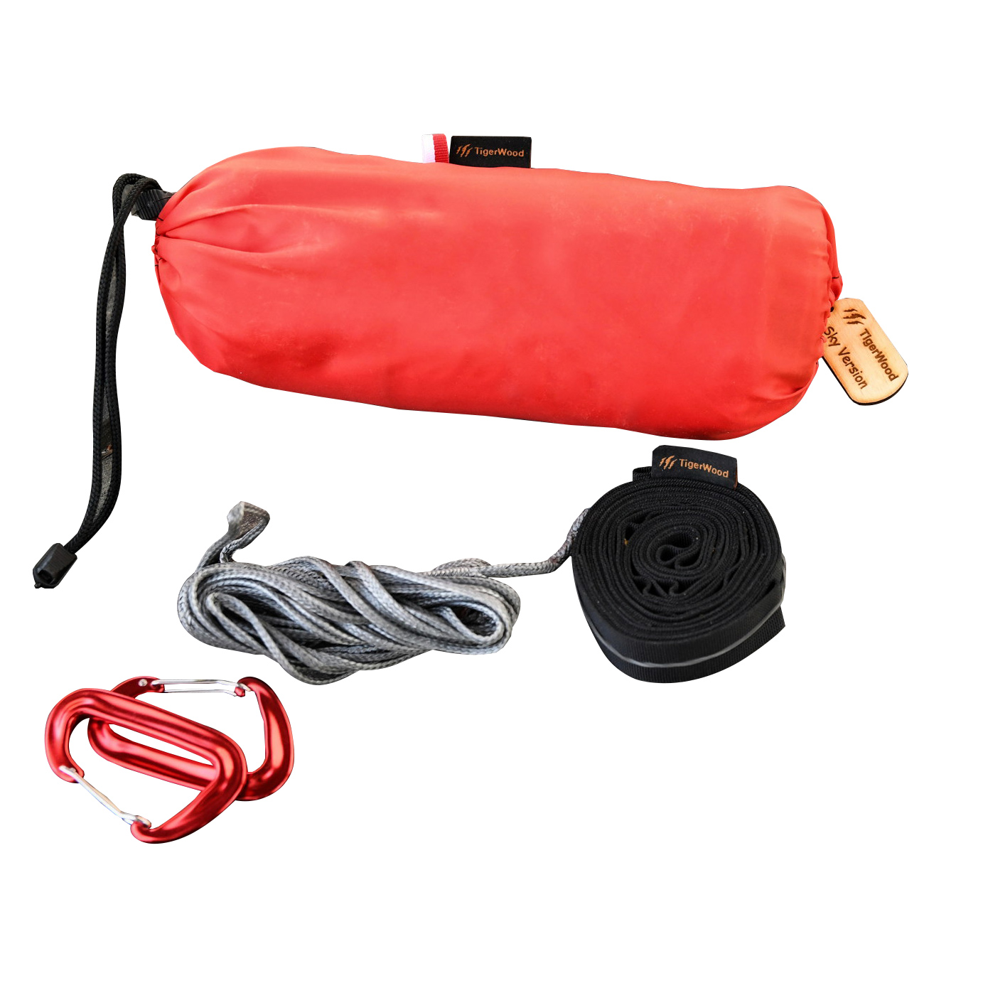 Hamak TigerWood ultra lekki Sky Version czerwony - obrazek 2