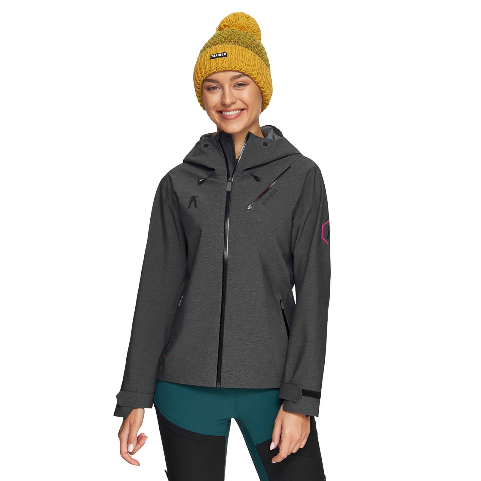 Kurtka damska Alpinus 3 warstwowa Gingera czarna M