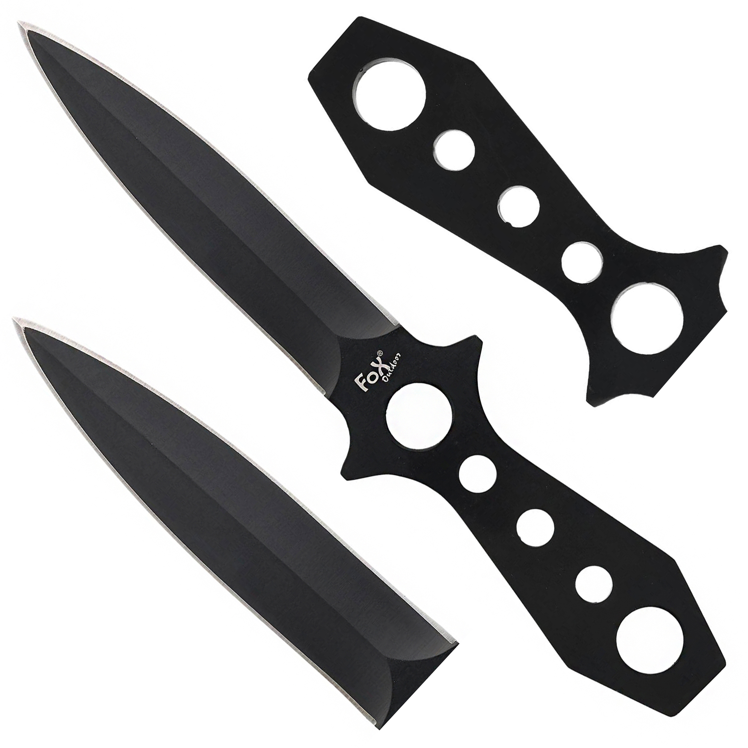 Nóż do rzucania Fox Outdoor 22,5 cm czarny - obrazek 6