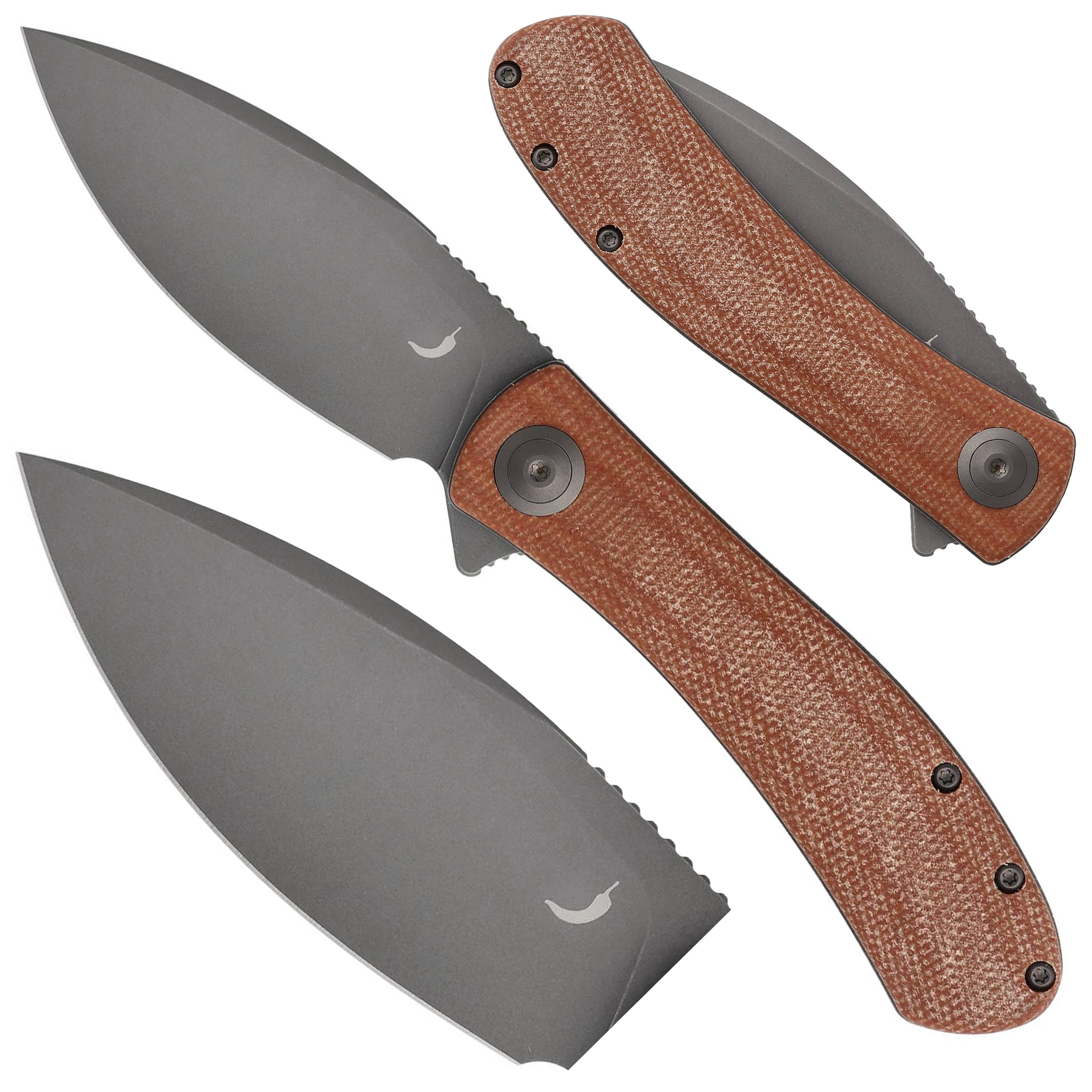 Nóż składany Trollsky Knives Mandu brązowy/stalowe ostrze Micarta - obrazek 6