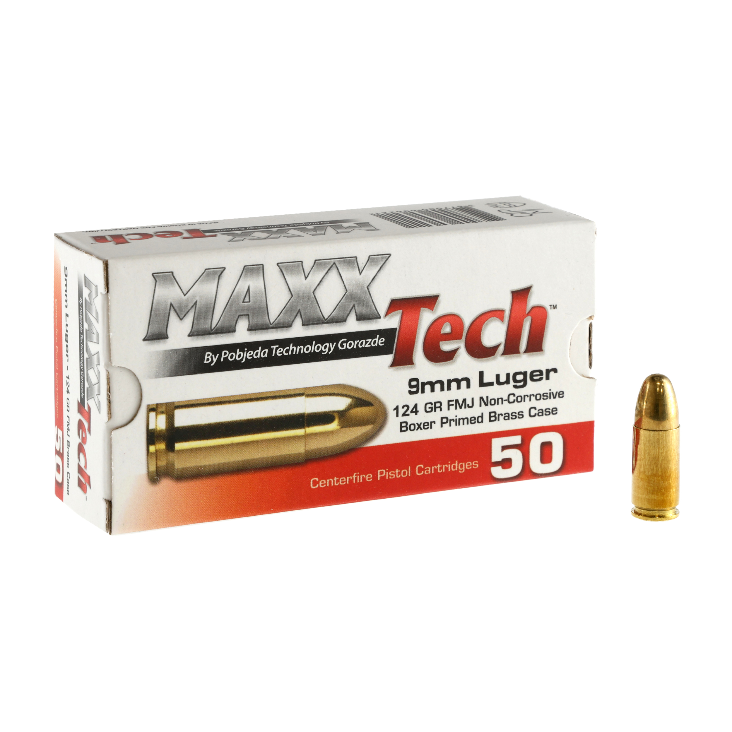 Amunicja PTG kal. 9x19 mm Luger FMJ 8 g