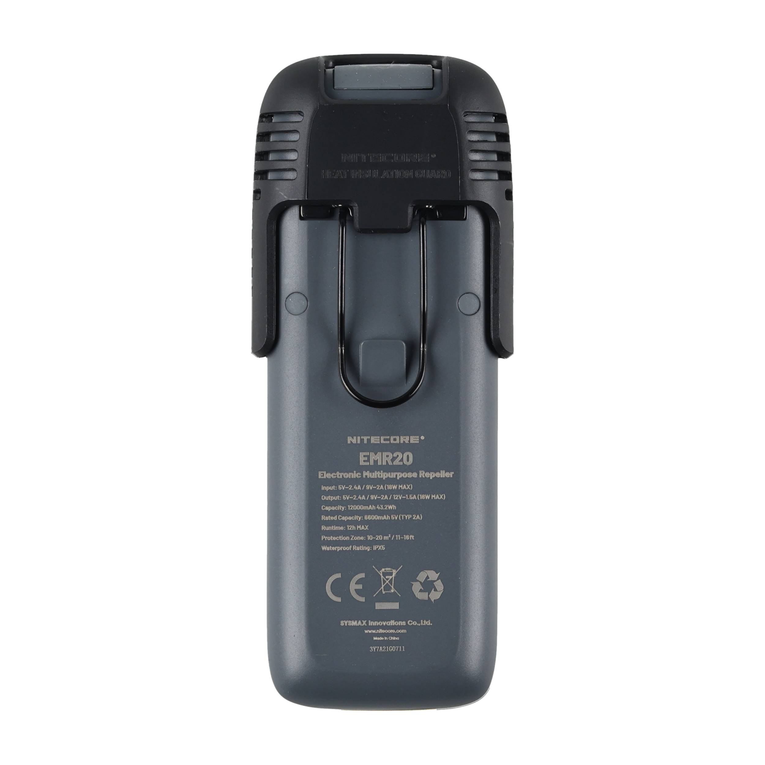 Odstraszacz komarów Nitecore EMR20 2w1 czarny - obrazek 2