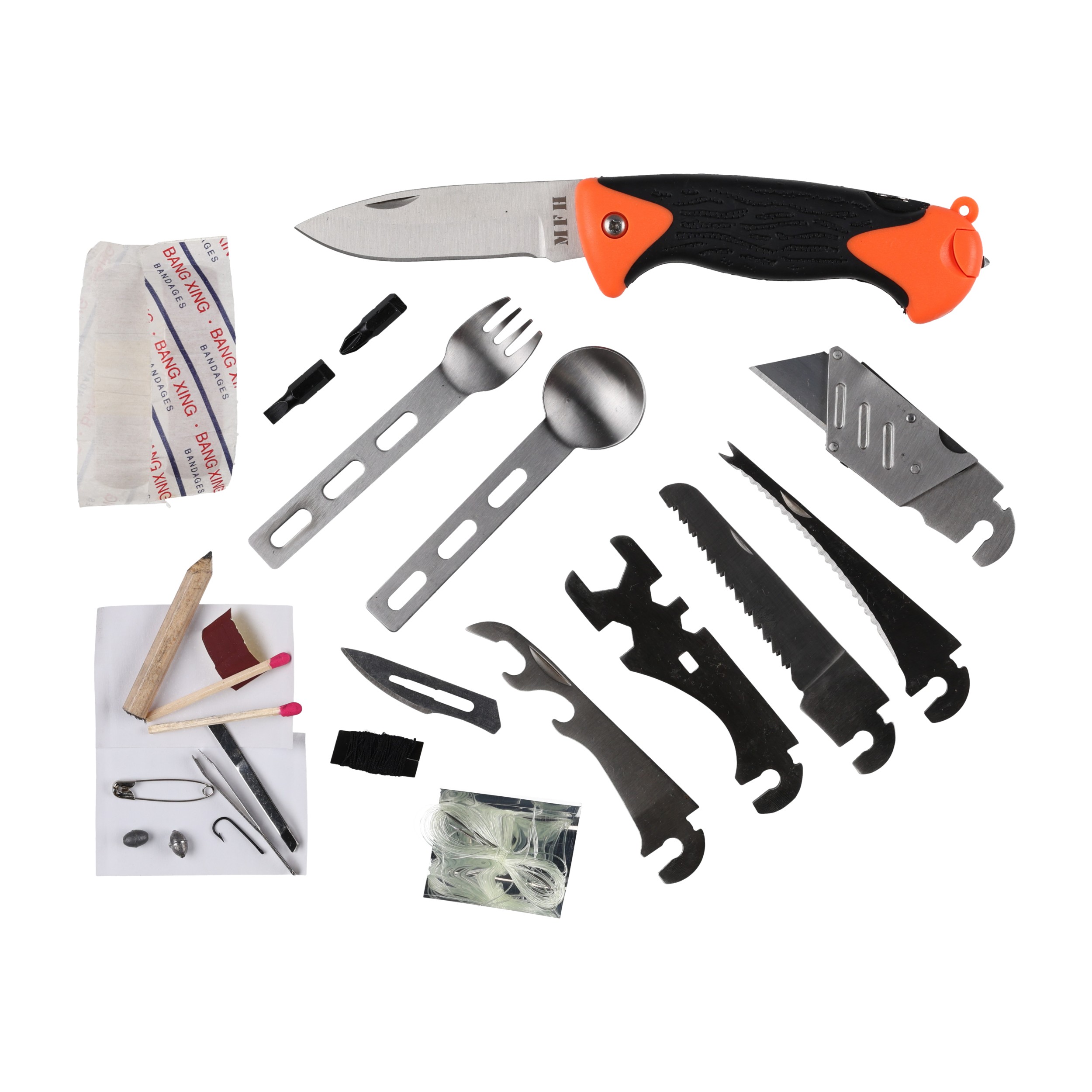 Niezbędnik MFH 27-częściowy survivalowy w pudełku