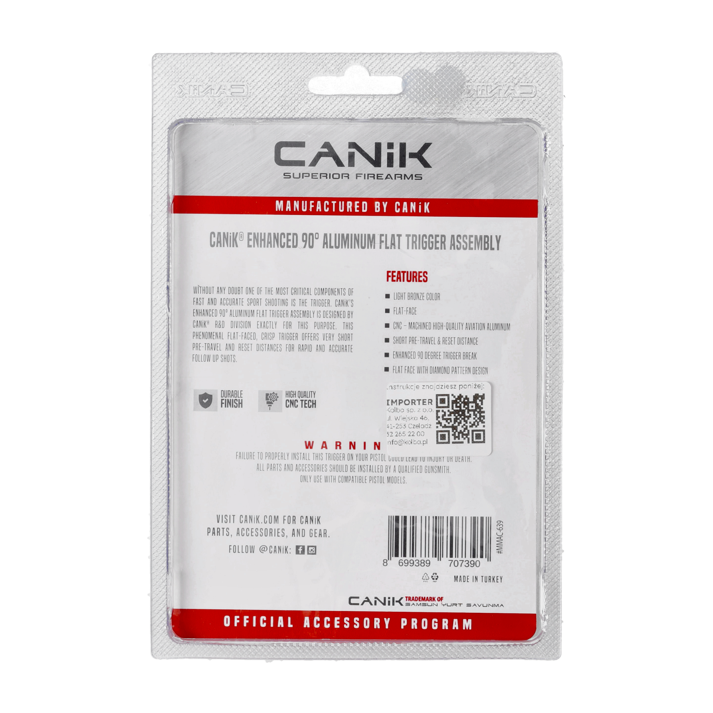 Aluminiowy spust Canik Advanced 90 stopni light bronze MMAC-639 - obrazek 6