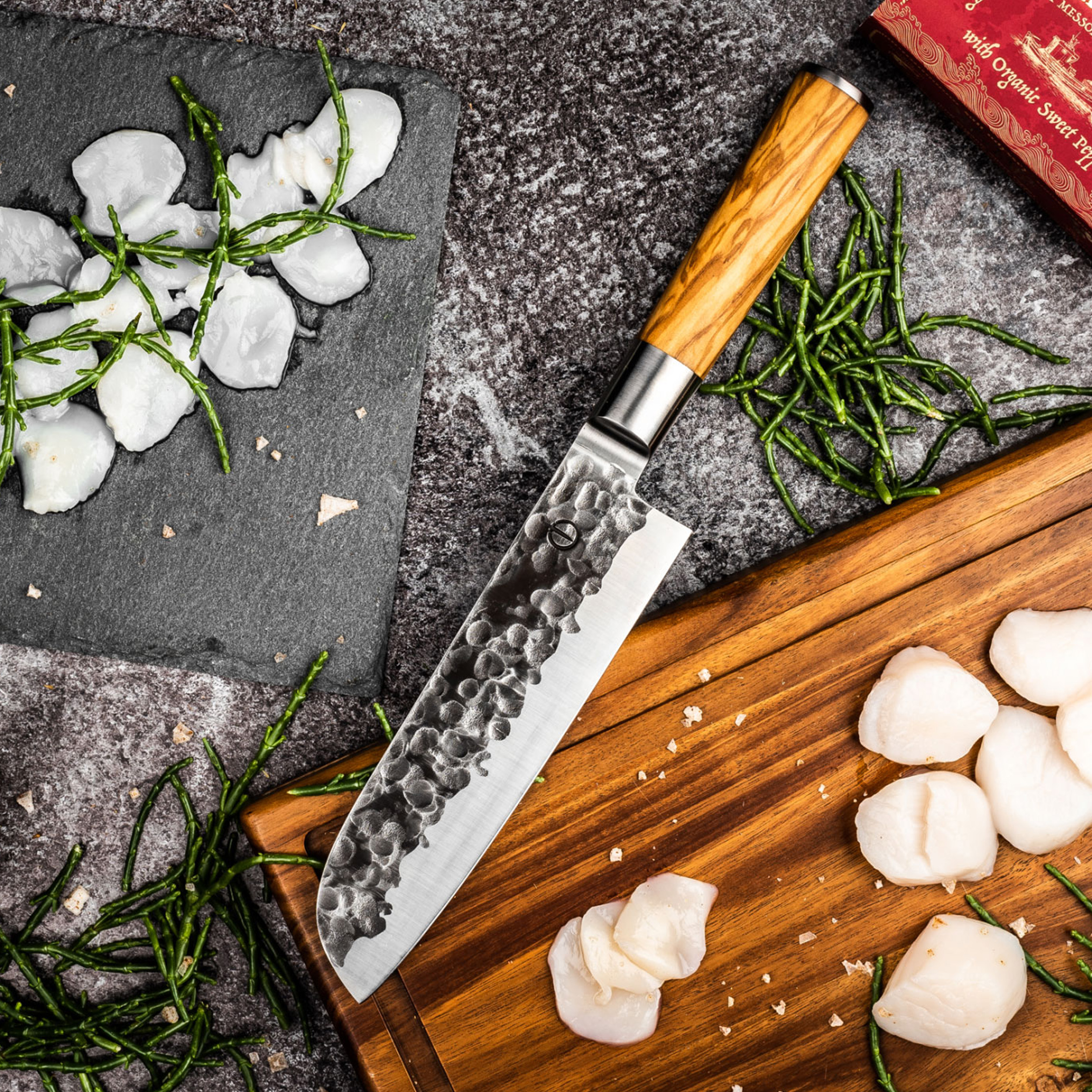 Nóż kuchenny Forged Santoku olive 18 cm - obrazek 6