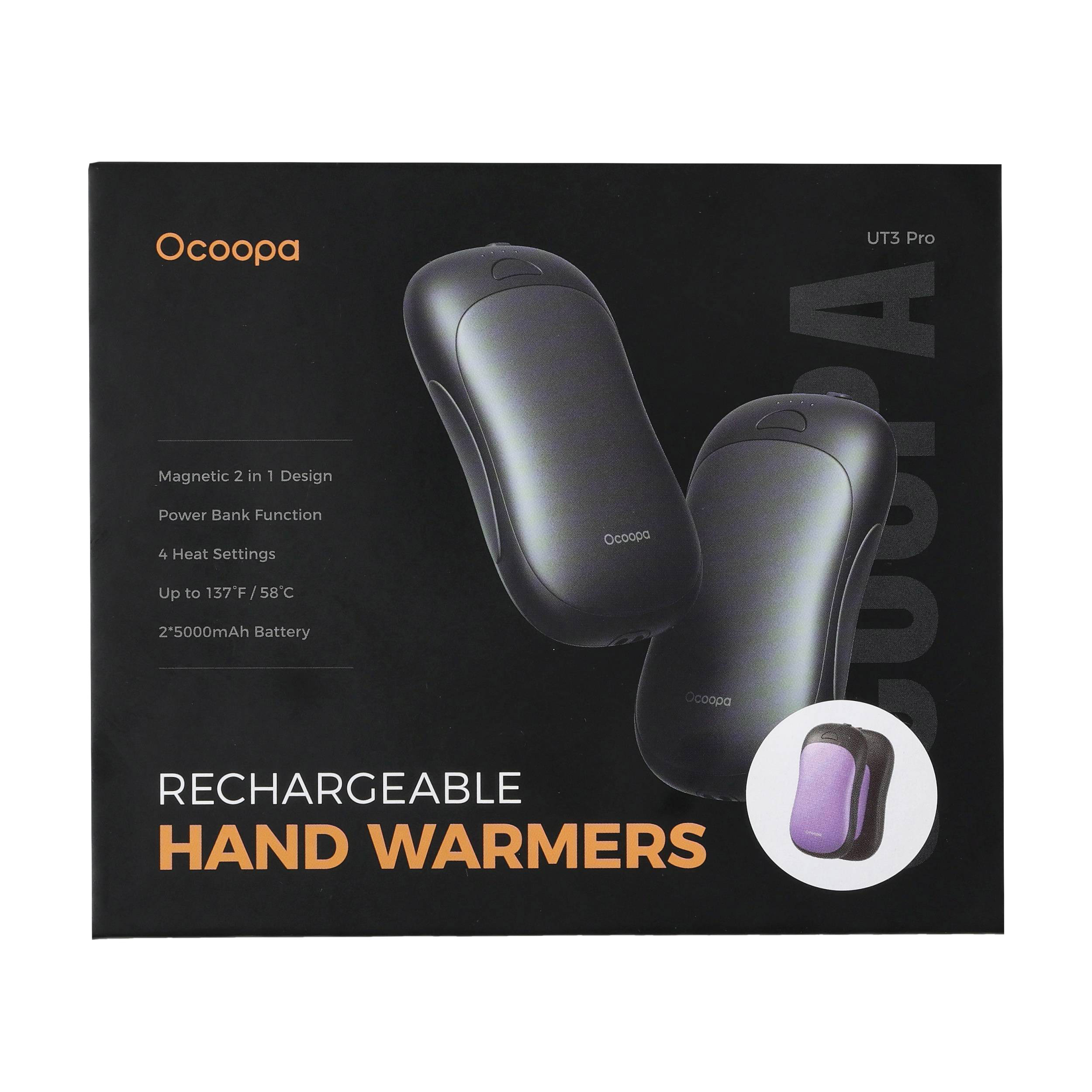 Ogrzewacz elektroniczny do rąk Ocoopa UT3 Pro czarno-fioletowy - obrazek 6