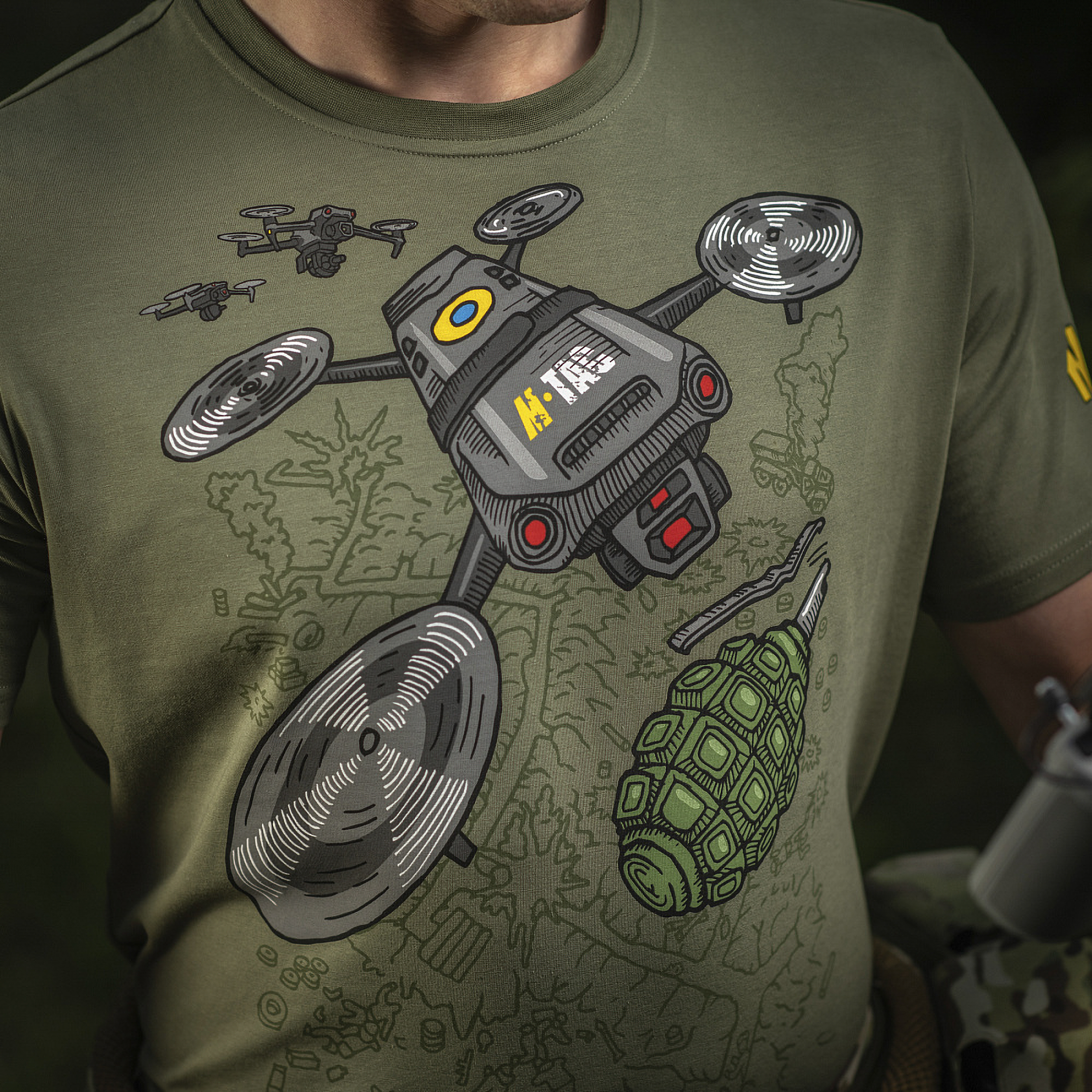 Koszulka męska M-Tac Dron oliwkowa XL - obrazek 6