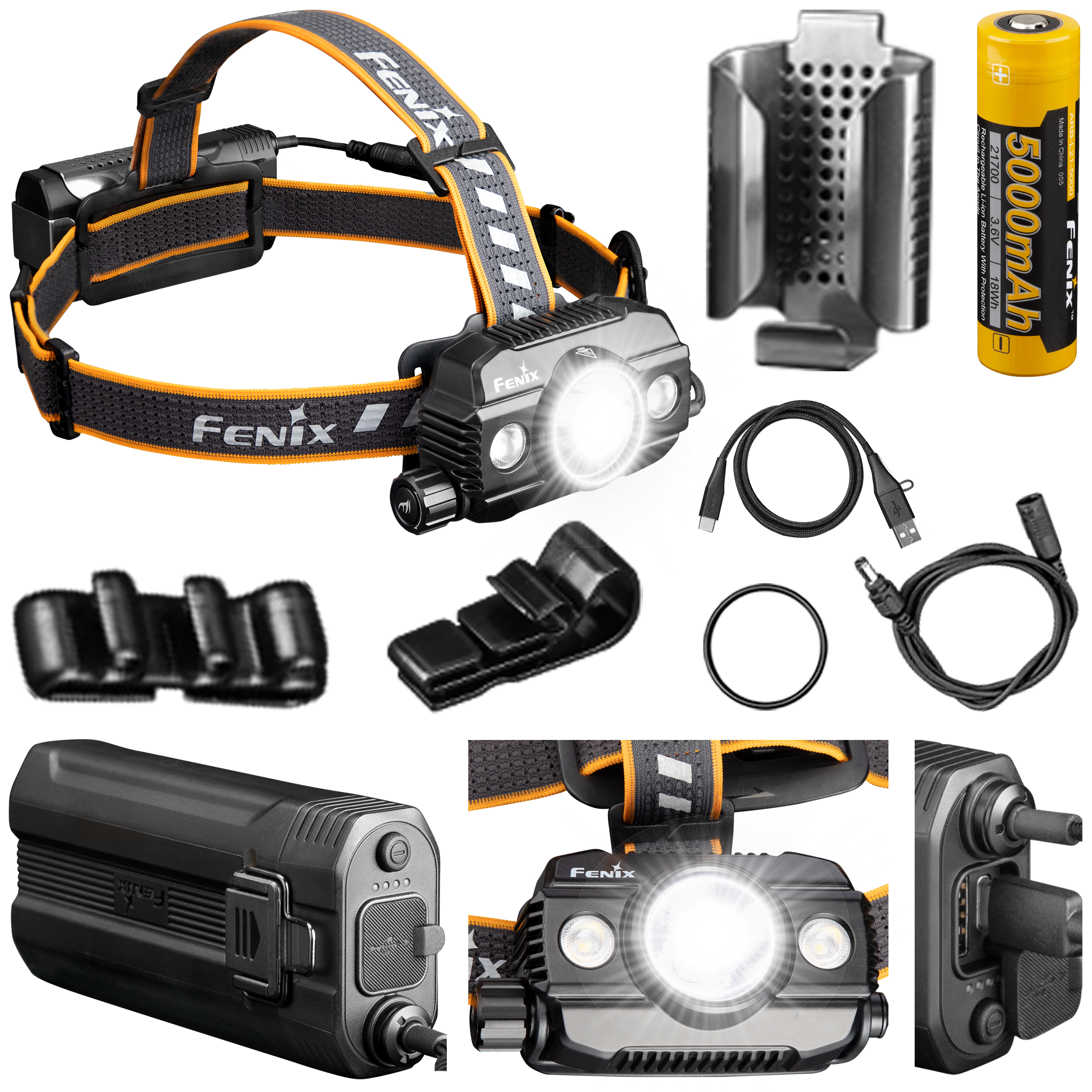 Latarka czołowa Fenix HP30R V2.0 czarna - obrazek 9