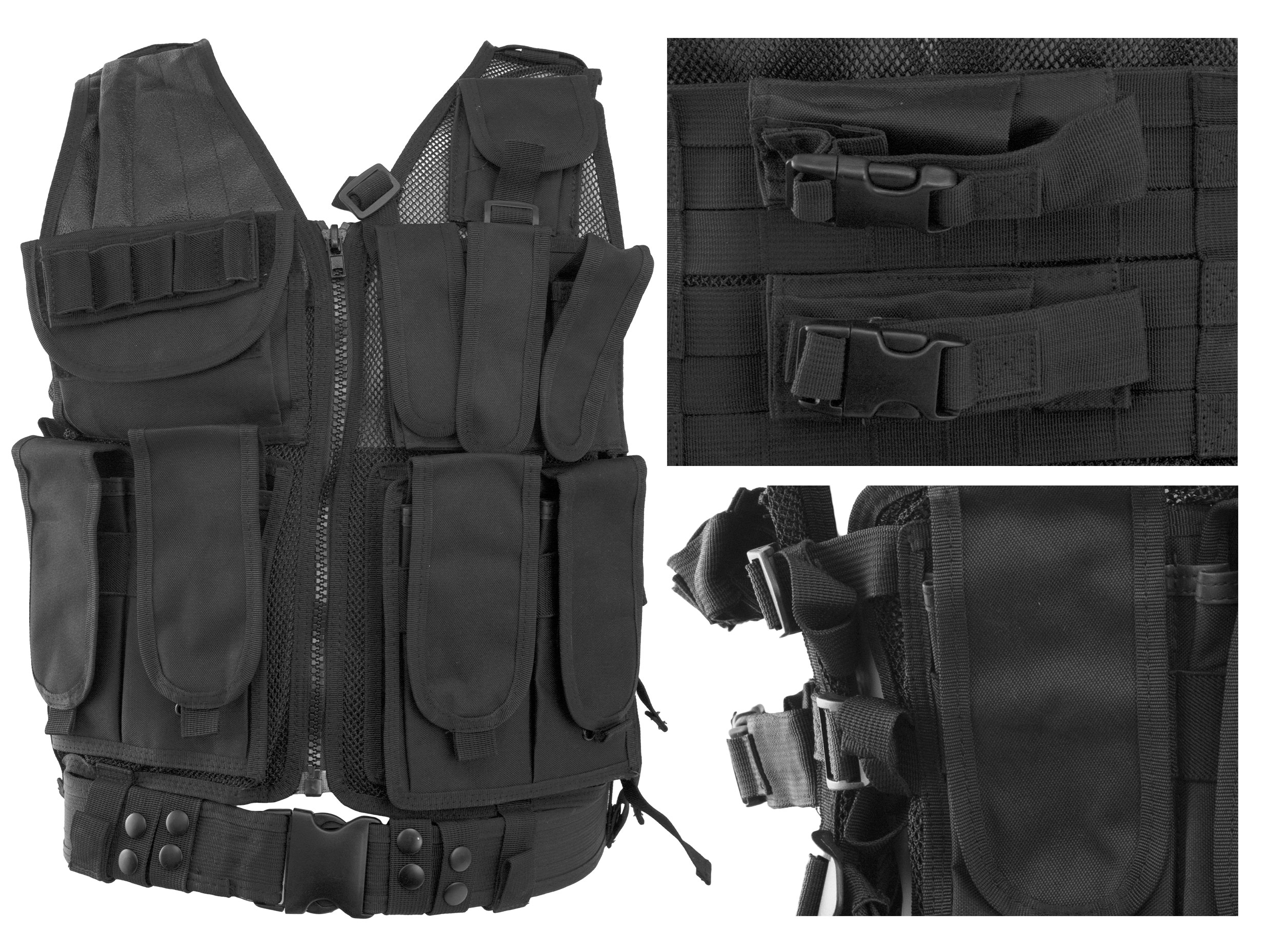 Kamizelka taktyczna MFH USMC czarna - obrazek 4