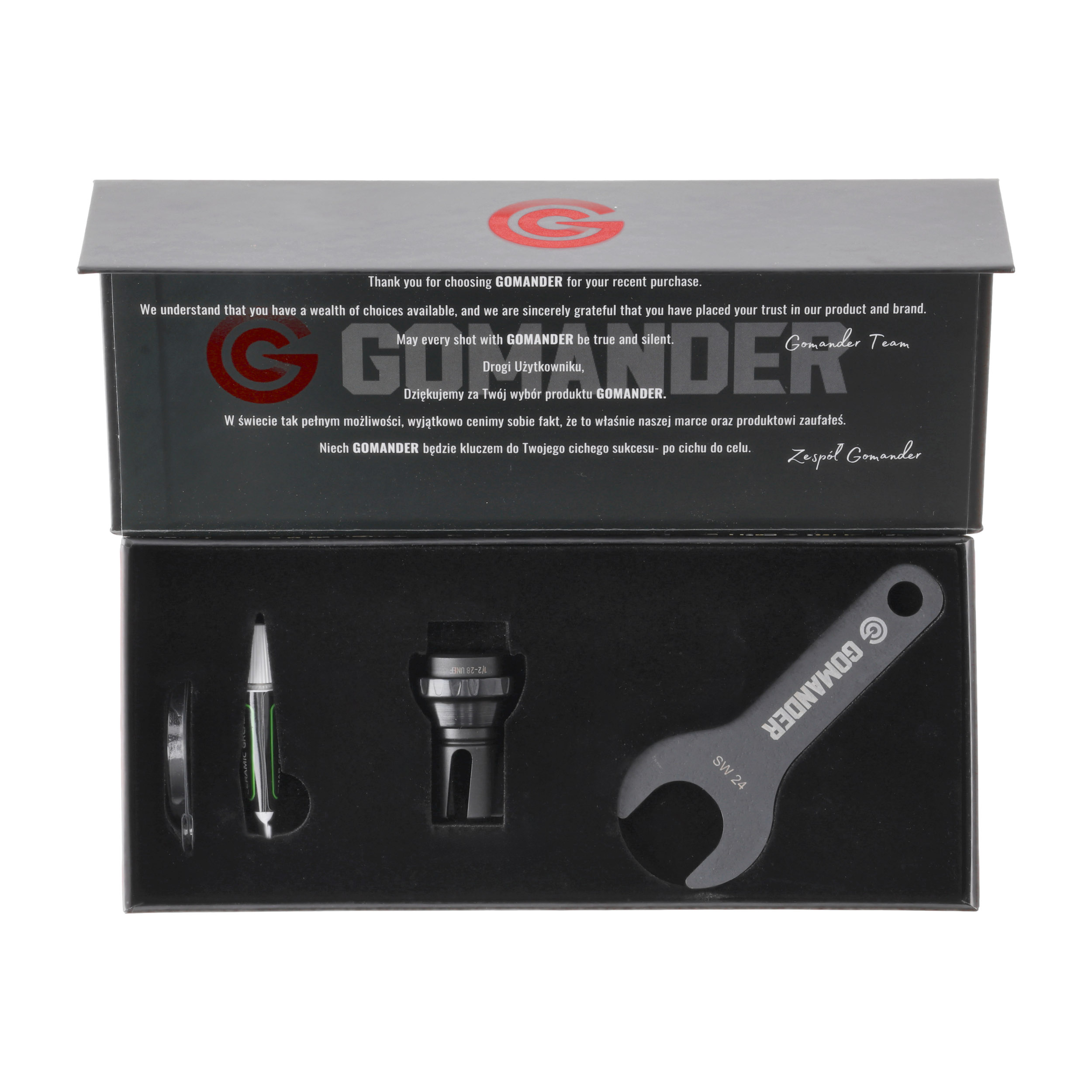 Kompensator płomienia Gomander Quadron 5,56 mm 1/2-28 UNEF - obrazek 5