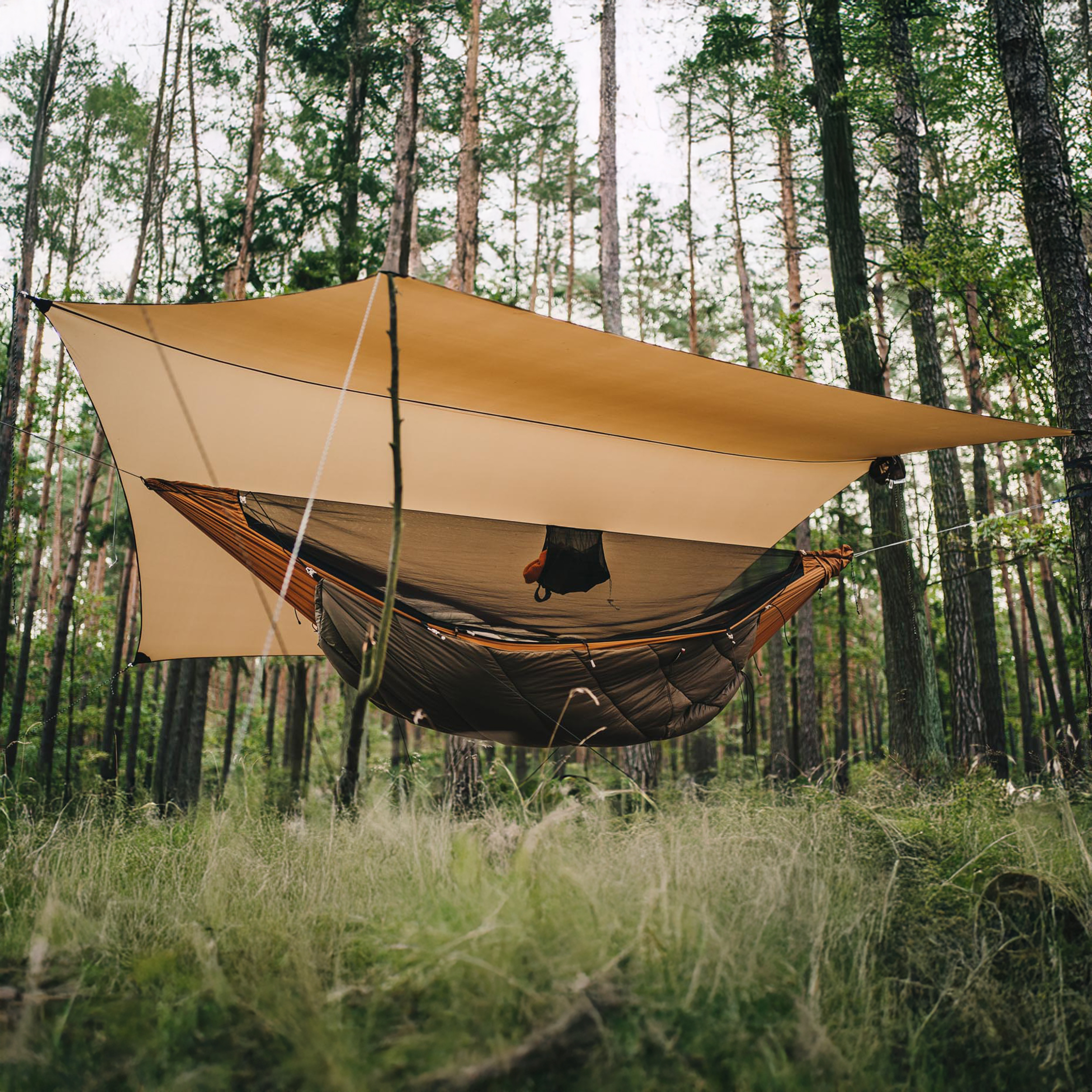 Hamak Lesovik Draka z zawieszeniem Sneka golden brown - obrazek 2