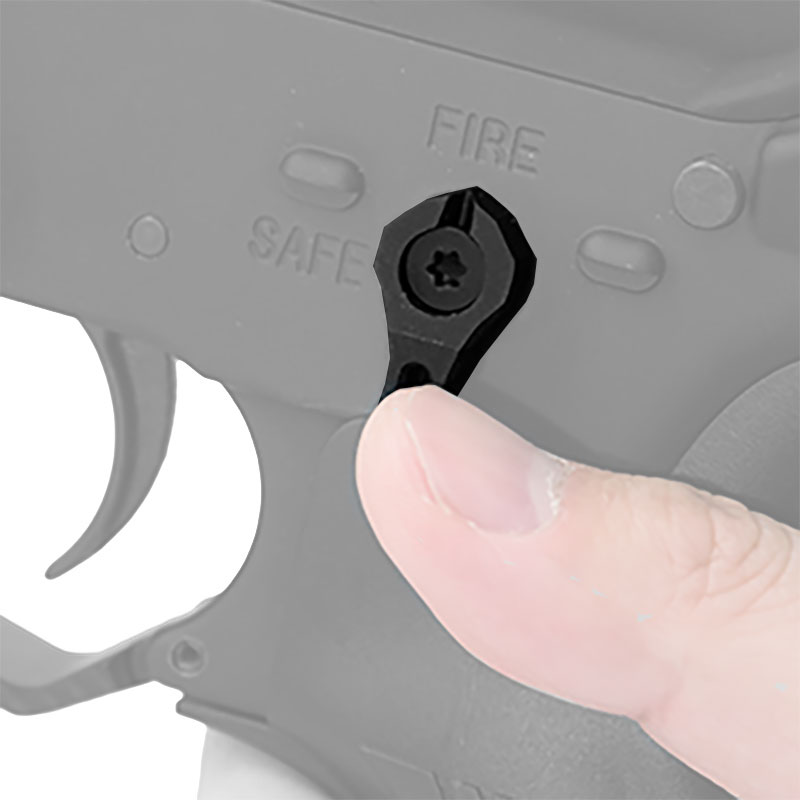 Obustronny selektor ognia Leapers UTG do AR15, czarny - obrazek 3