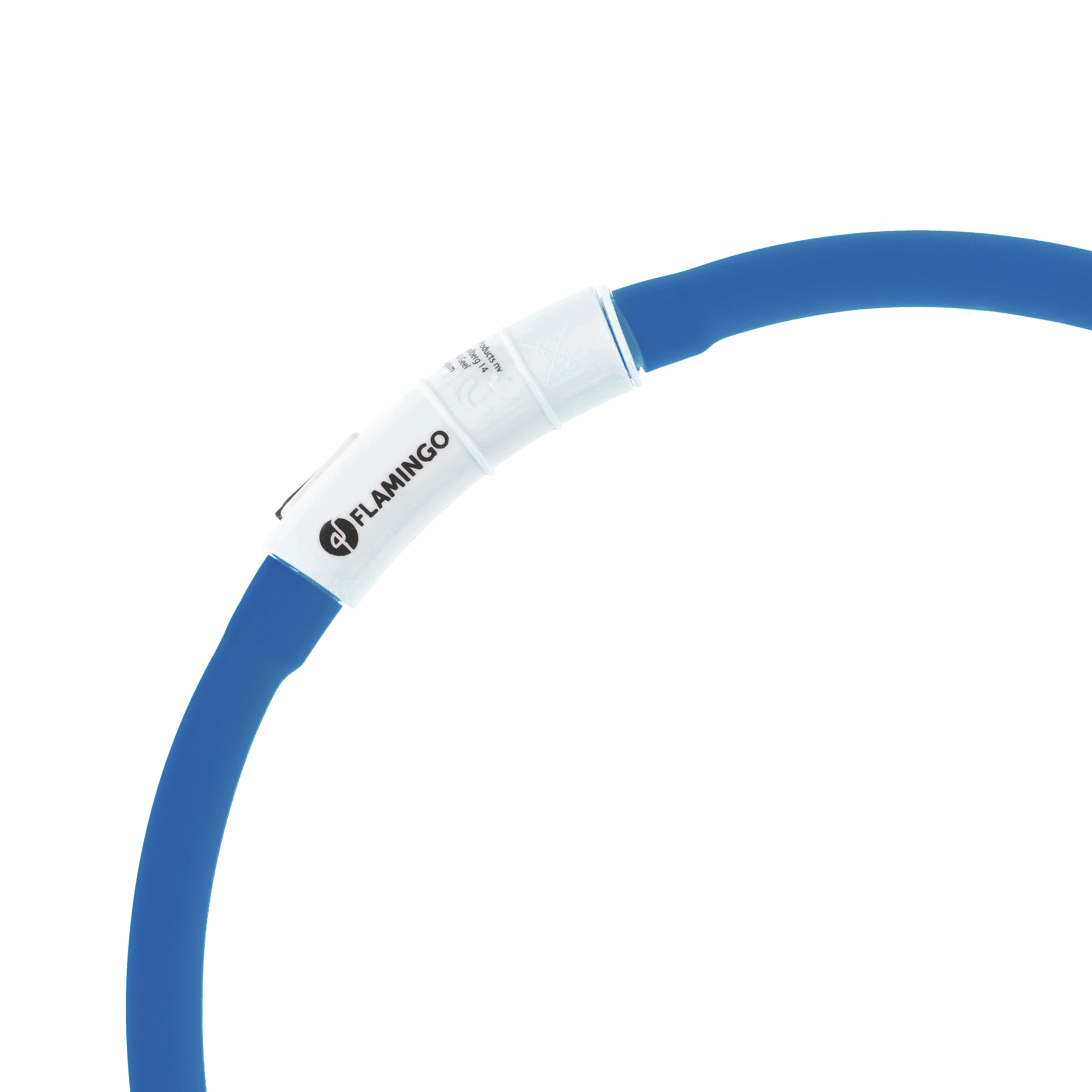 Obroża led dla psa Flamingo Nera niebieska - obrazek 3