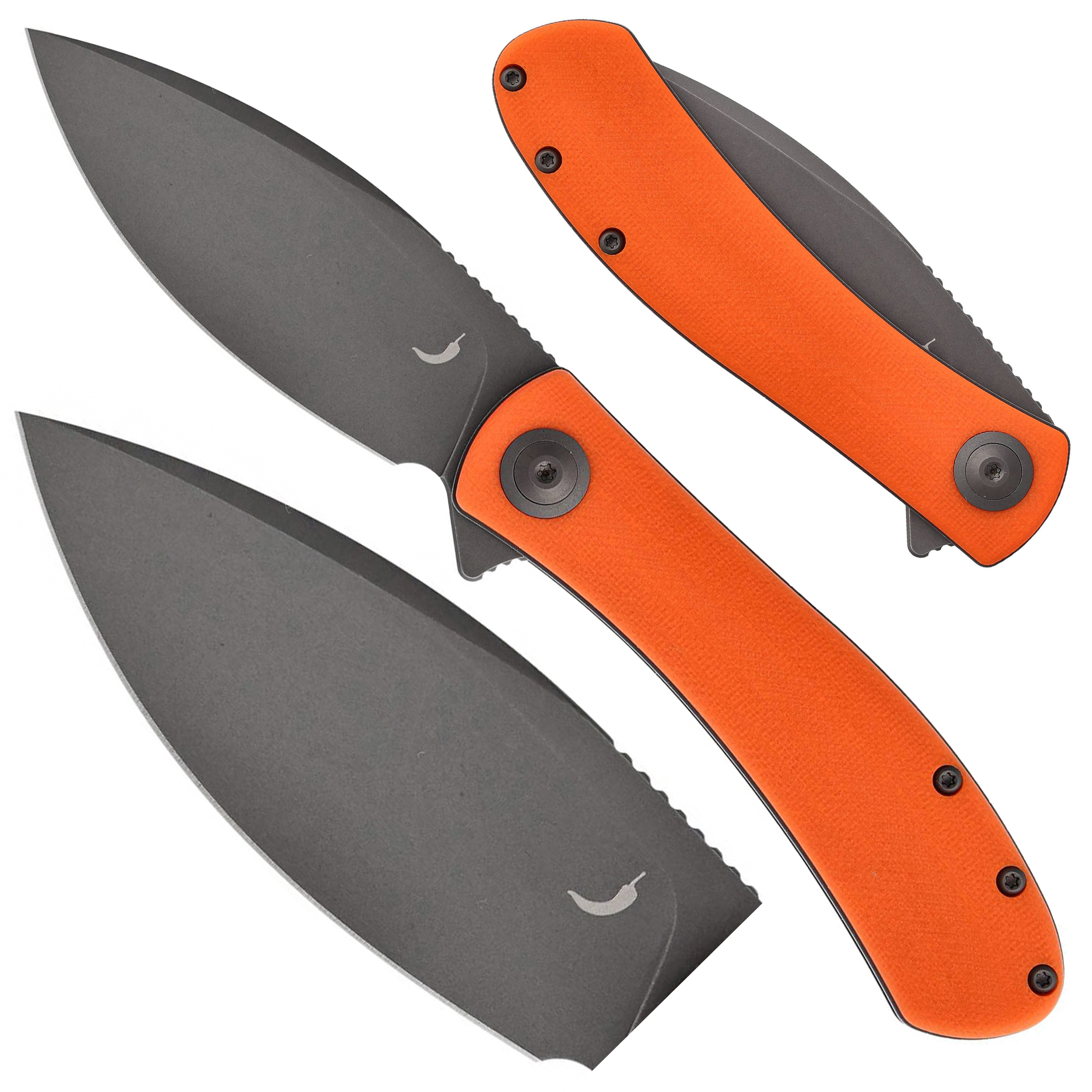 Nóż składany Trollsky Knives Mandu pomarańczowy G10 - obrazek 6