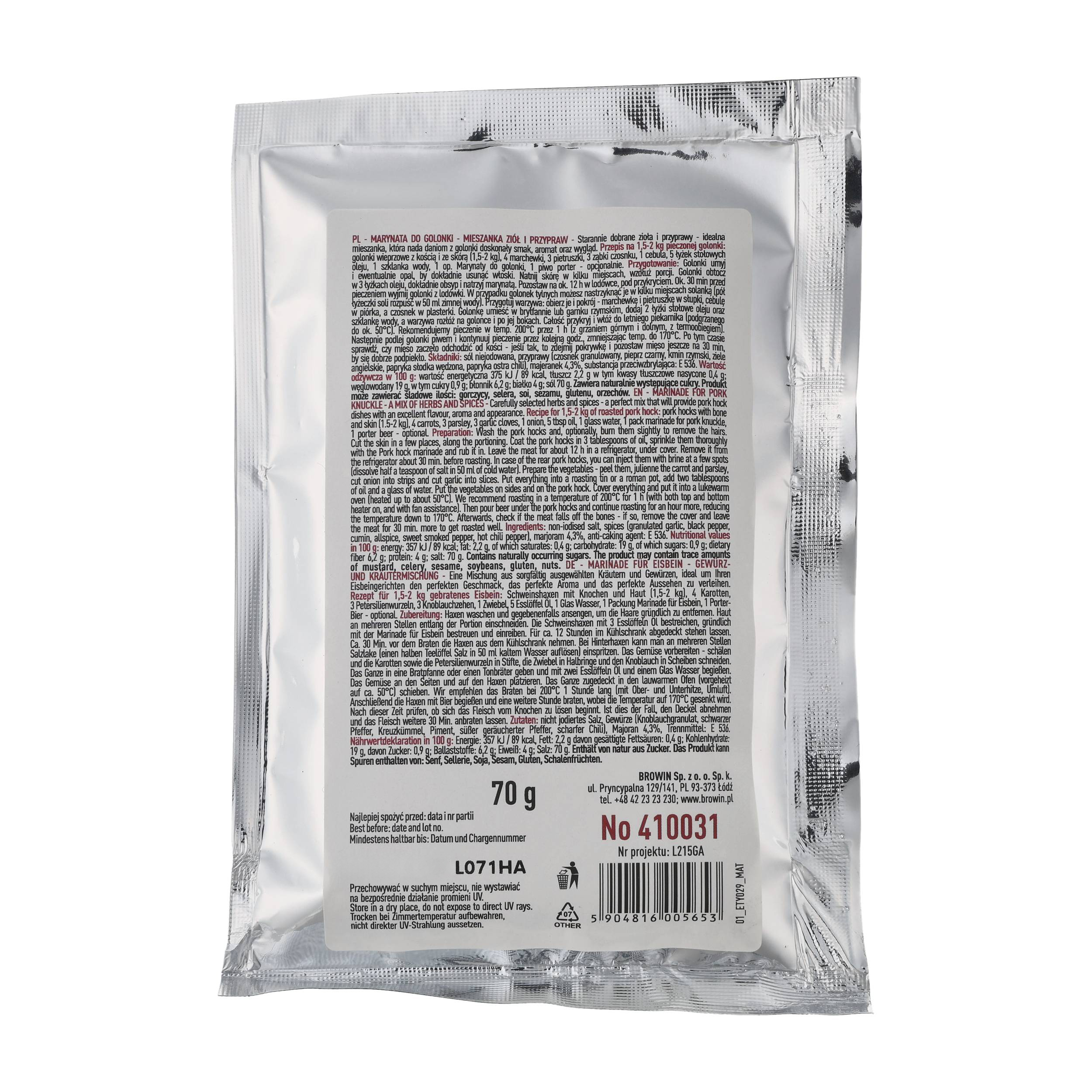 Marynata do golonki Browin 70 g - obrazek 2