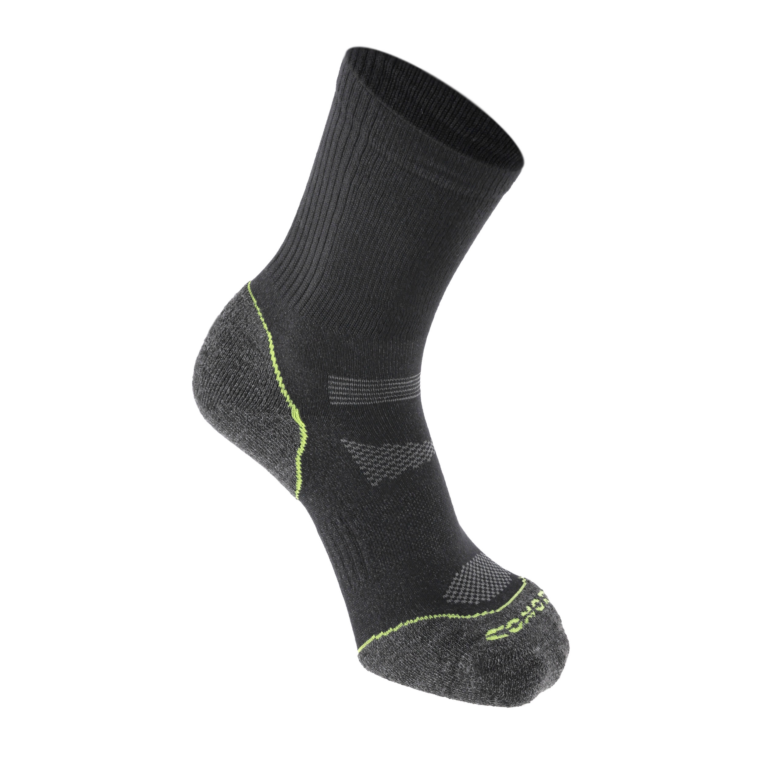 Skarpety trekingowe Comodo Performance czarno-zielone 35-38 - obrazek 2