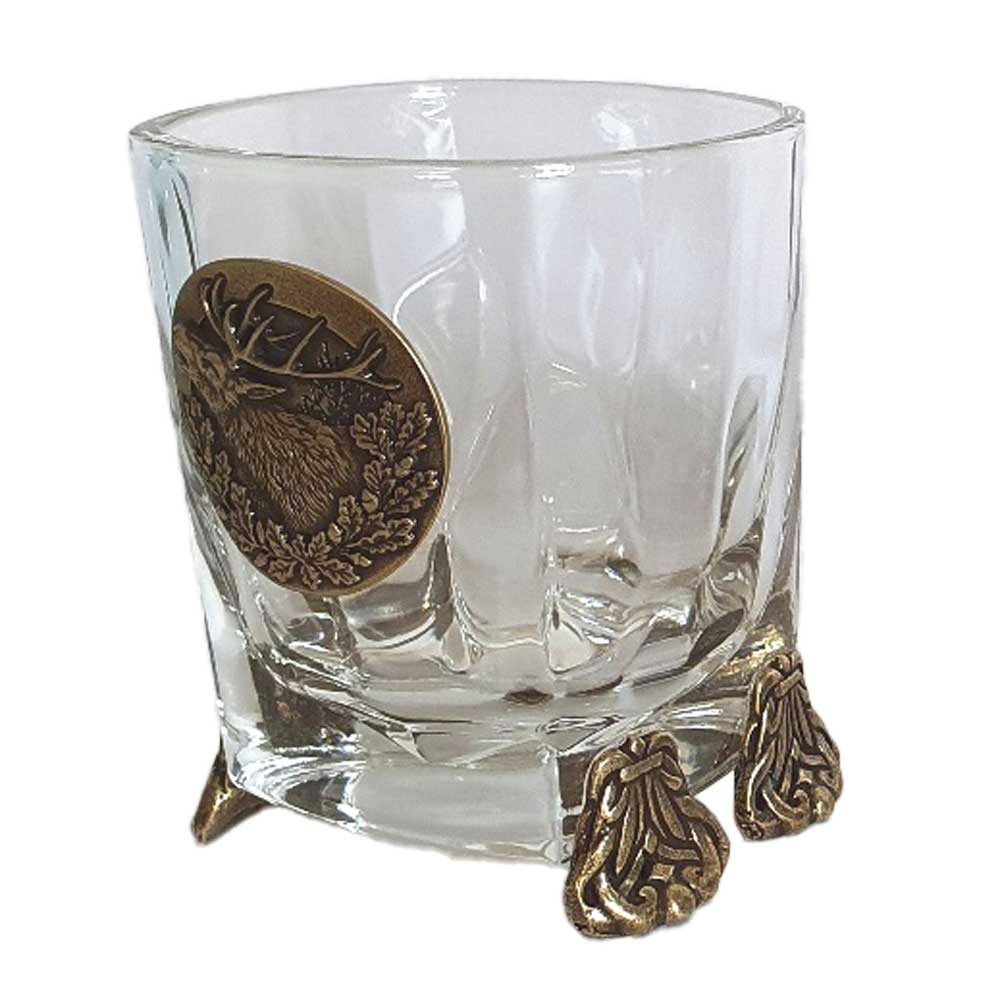 Szklanki do whisky Golden Fox Mars Deer zdobione odlewanym elementem 6 szt. - obrazek 5