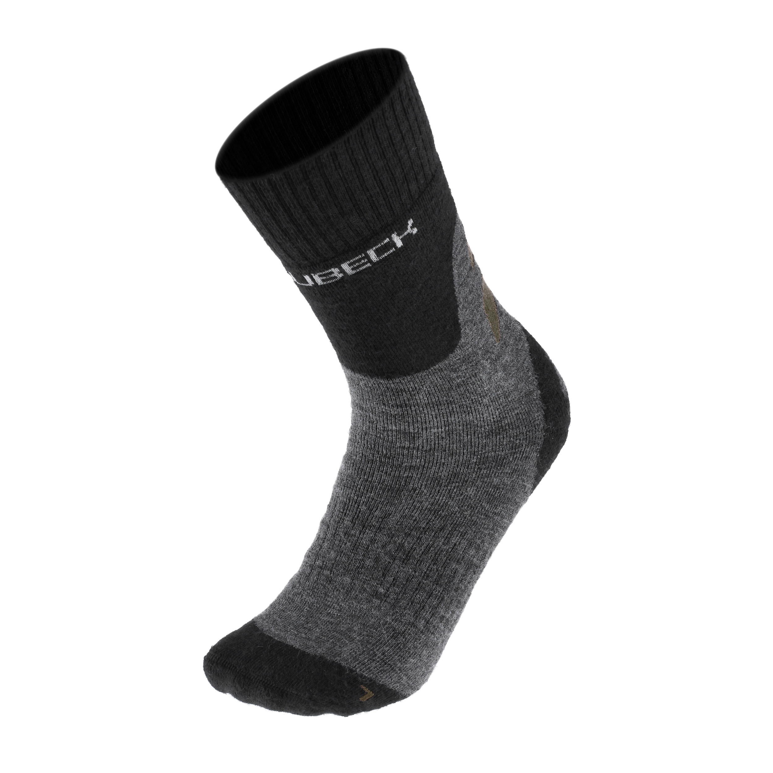 Skarpety męskie Brubeck Trekking Merino grafitowo - khaki 45-47