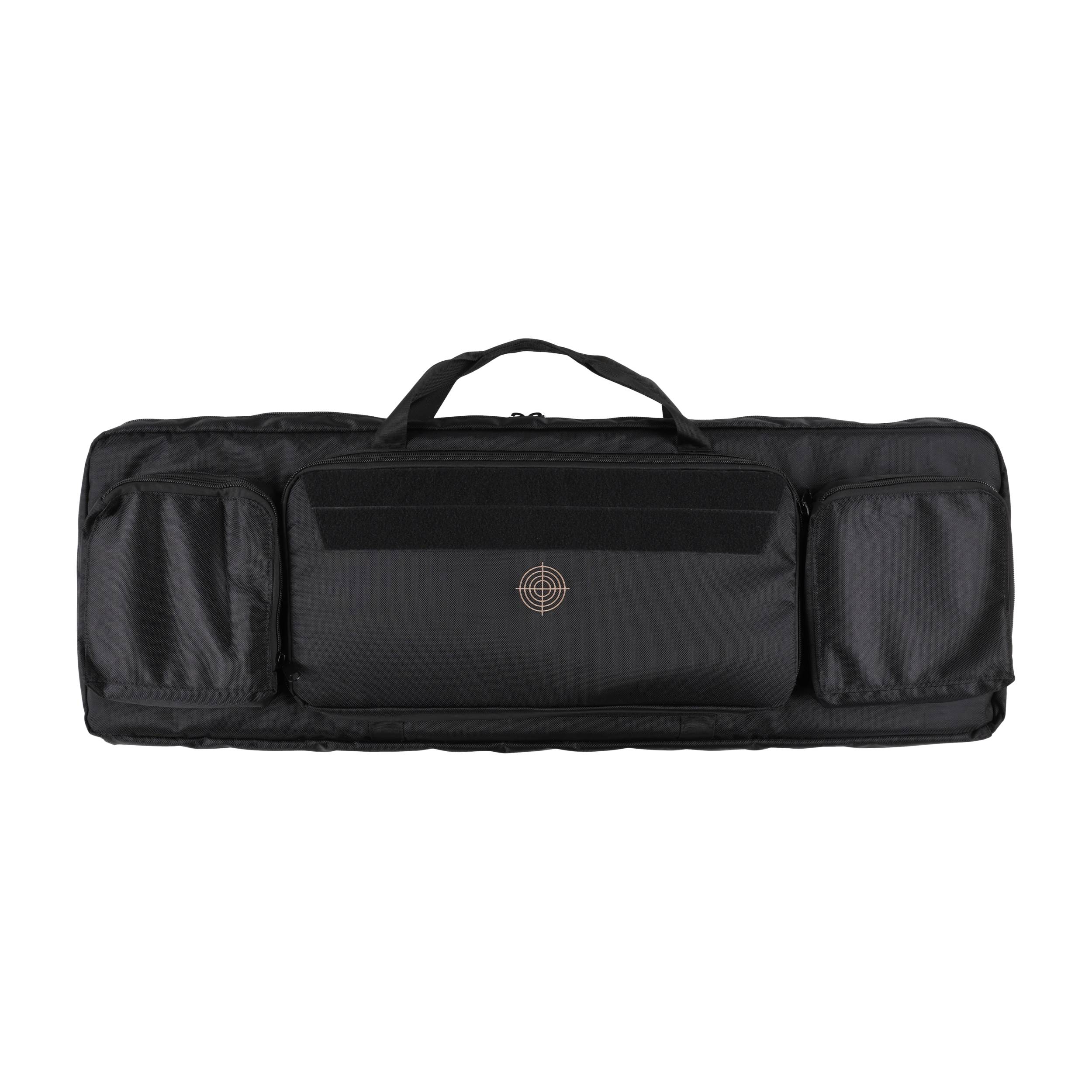 Pokrowiec na broń TACTICAL MAX02 dł. 1,05m h38, kolor czarny, haft celownik beżowy, na dwie jednostki