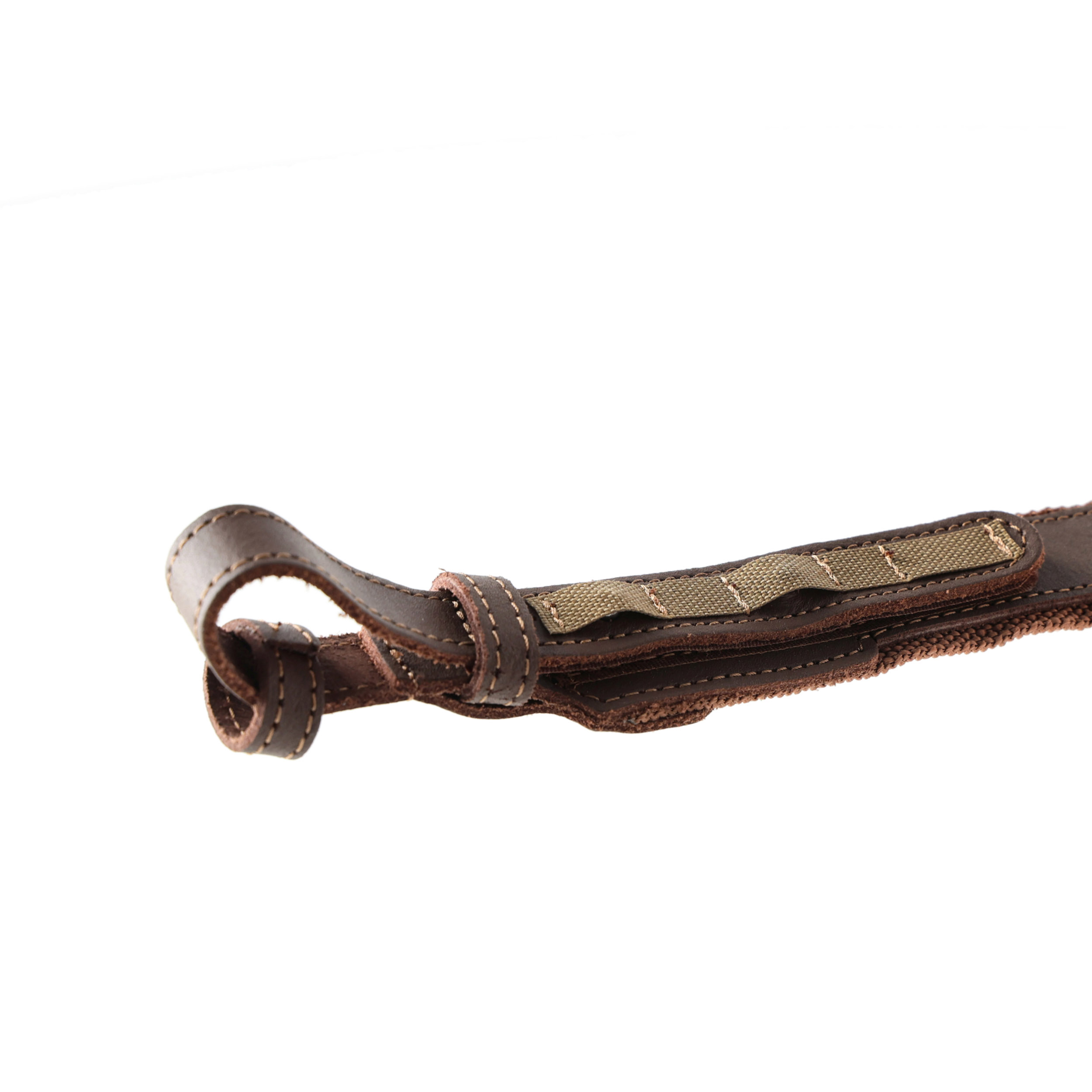 Pasek do broni Acropolis z elementami skórzanymi - brązowy - obrazek 3