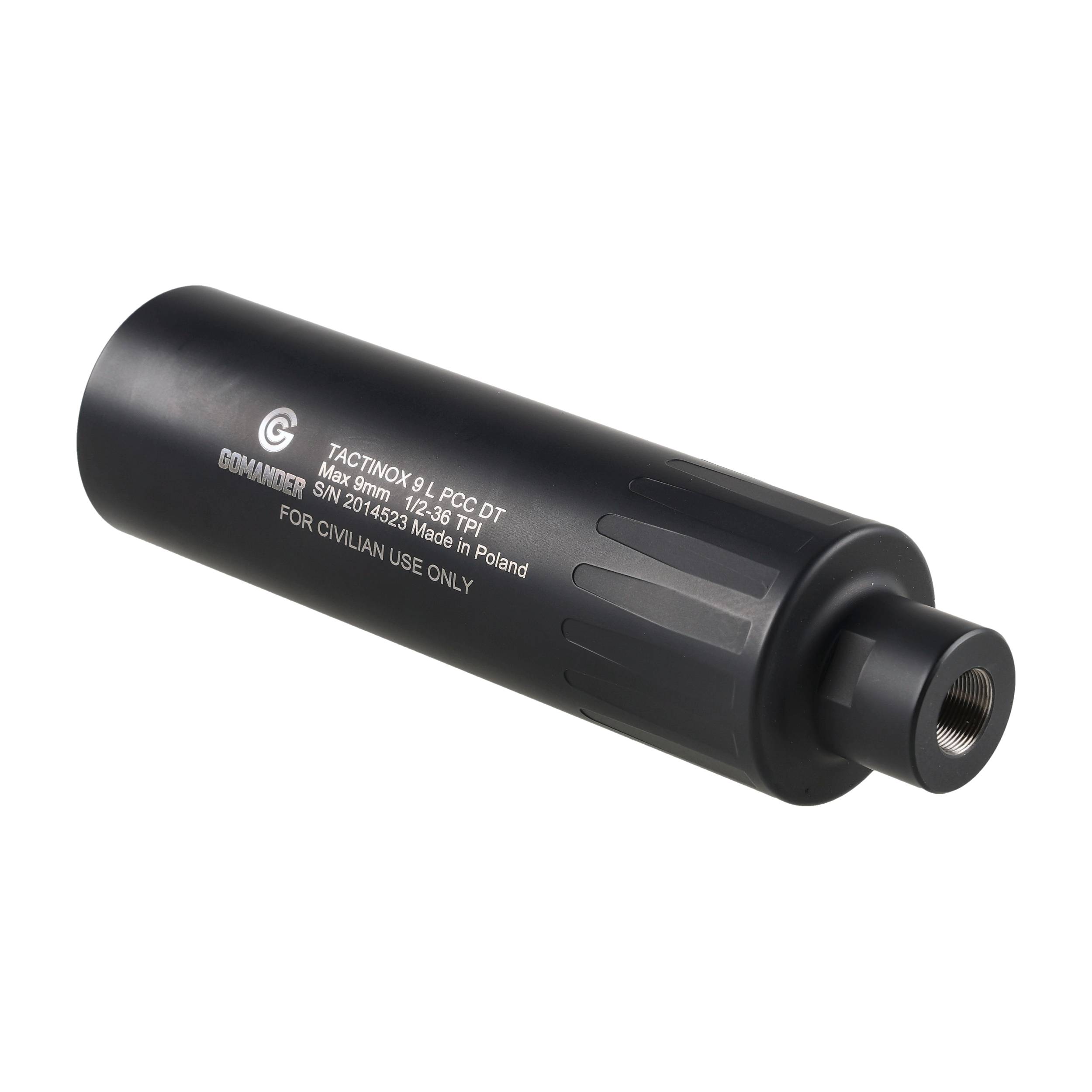 Tłumik Gomander Tactinox DT 9 L PCC 1/2x36 TPI Czarny - obrazek 3