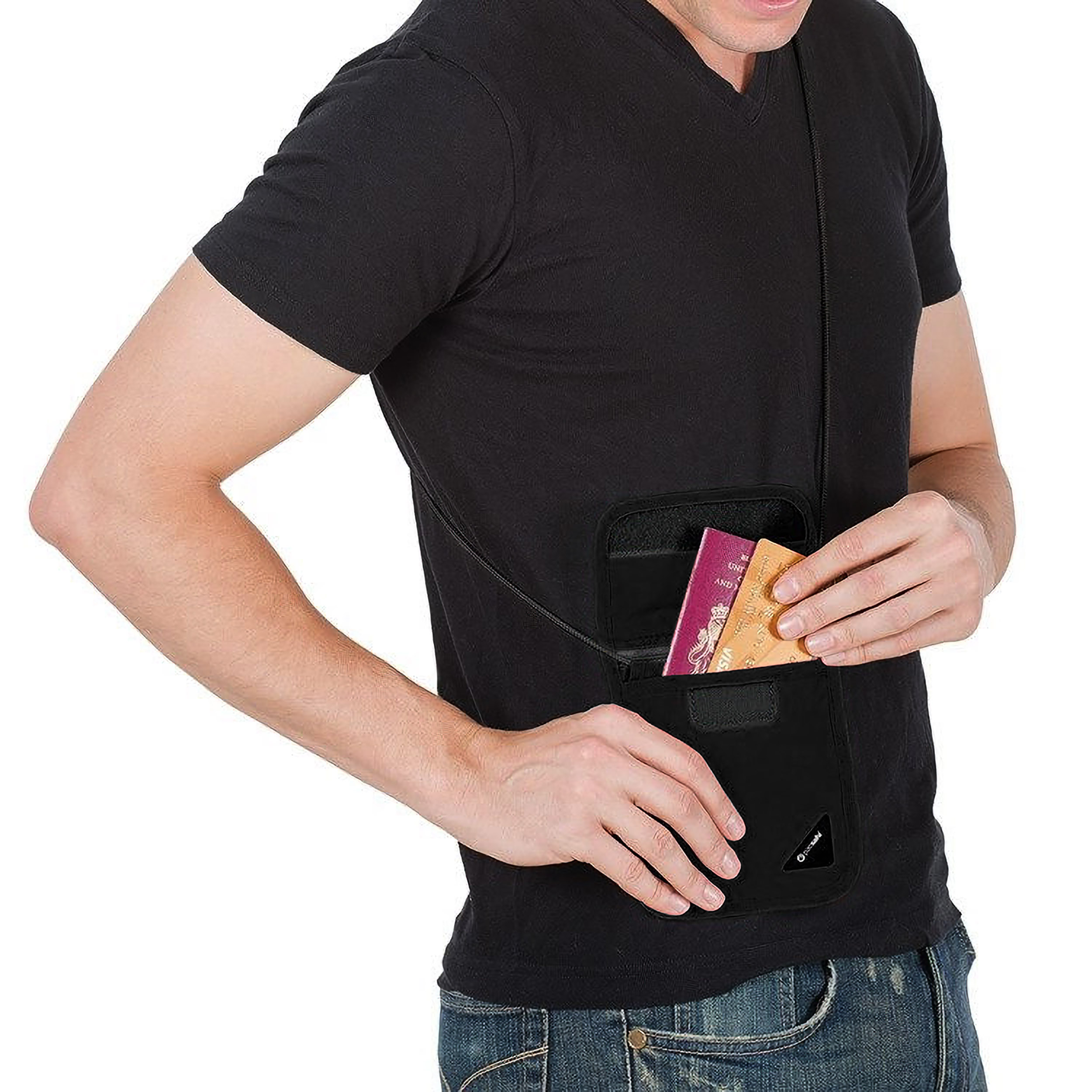 Portfel antykradzieżowy na biodro Pacsafe Coversafe V100 czarny - obrazek 8