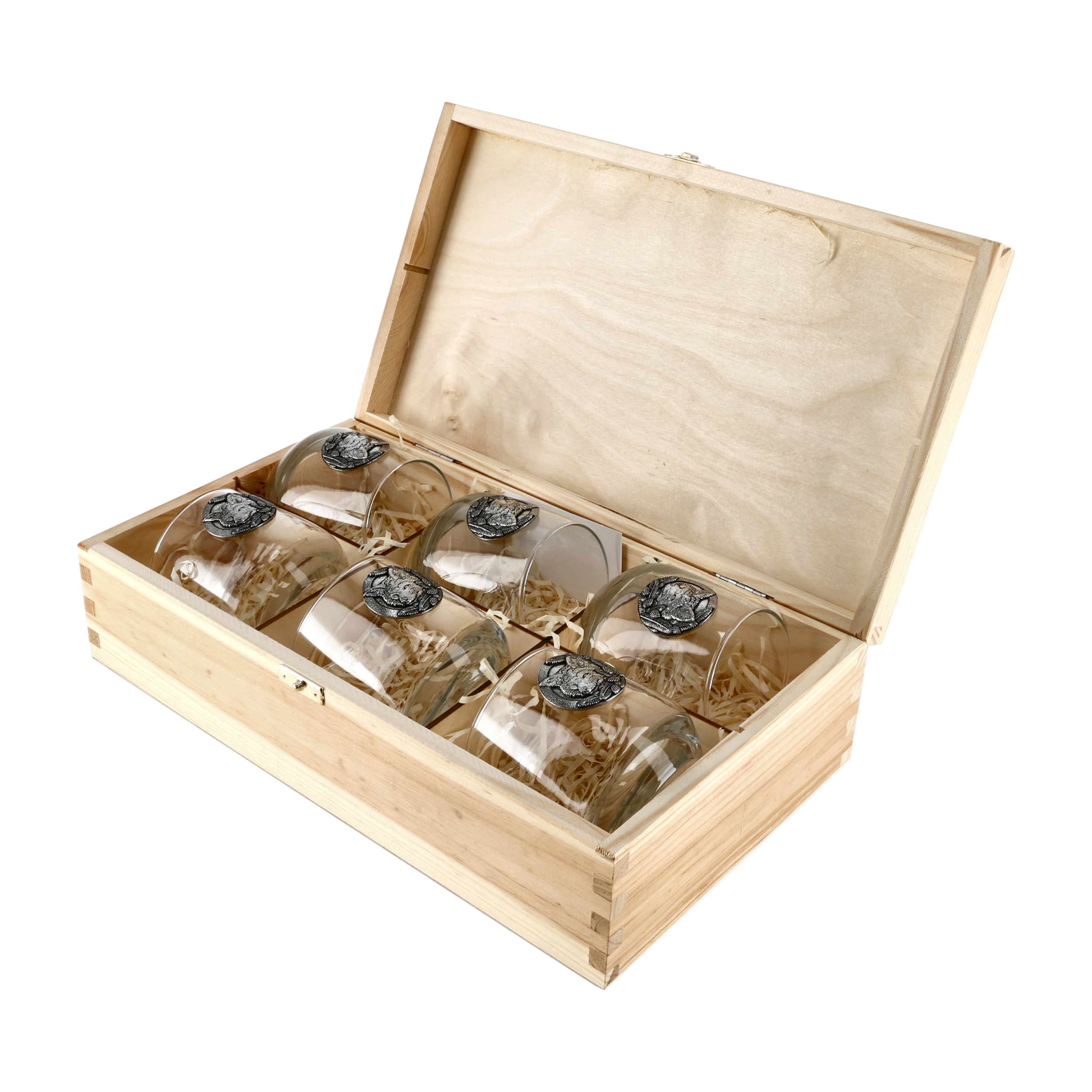 Szklanki do whisky Golden Fox Luna Lis zdobione odlewanym elementem 6 szt. - obrazek 5