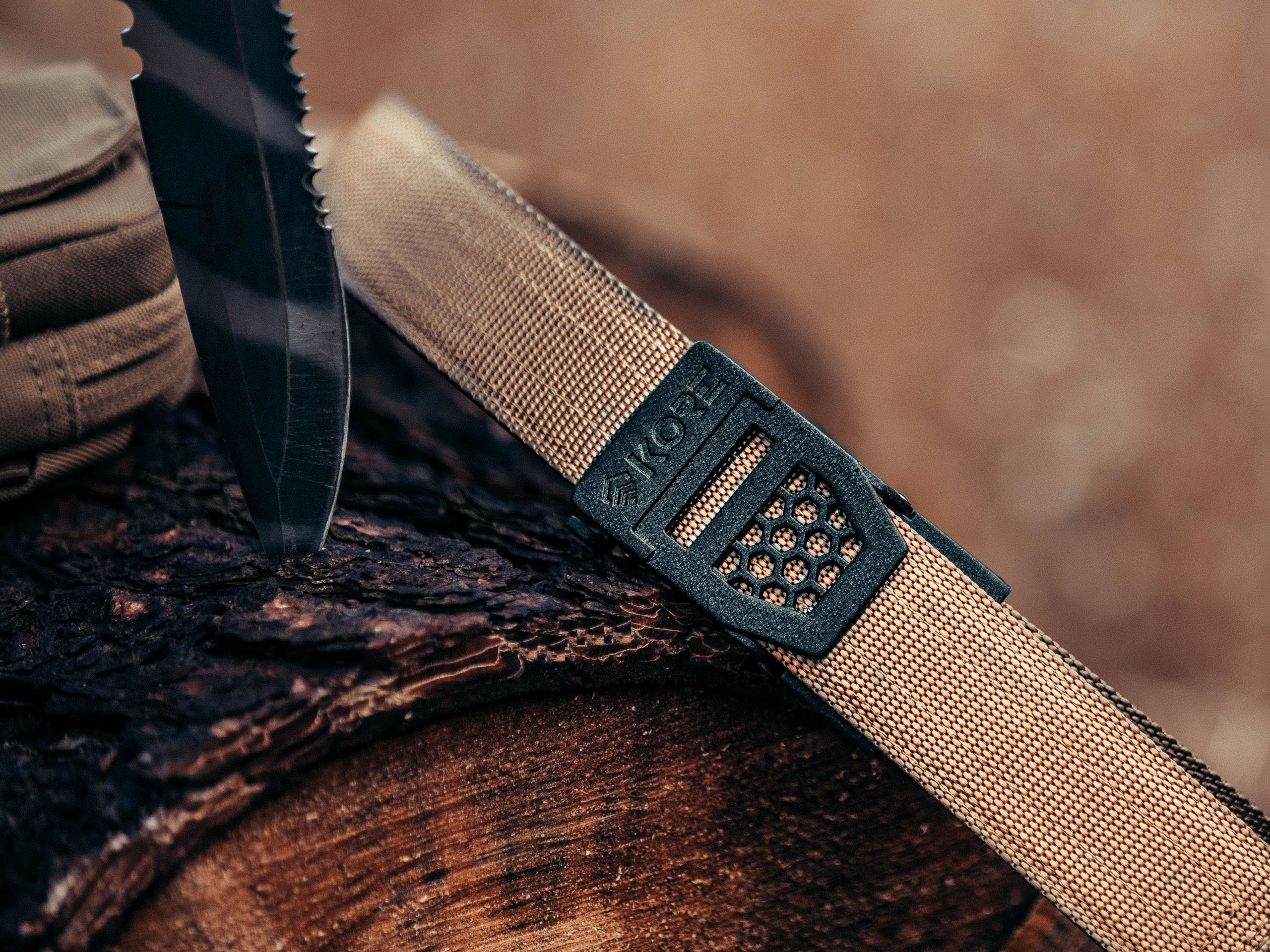 Pasek do spodni Kore Essentials Tactical Nylon Gun Belt X6 tan - obrazek 2