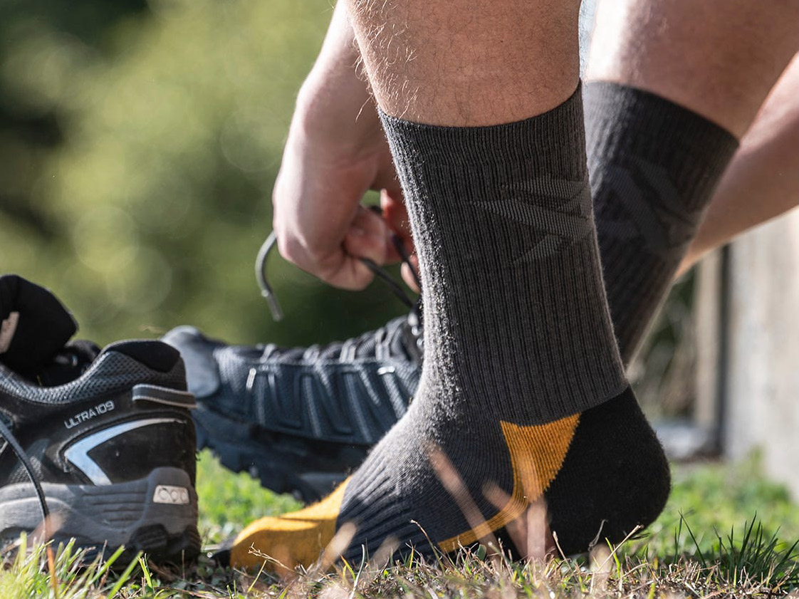 Skarpetki męskie Vortex Everyday Trekker Crew grafitowo-czarno-złote L - obrazek 2