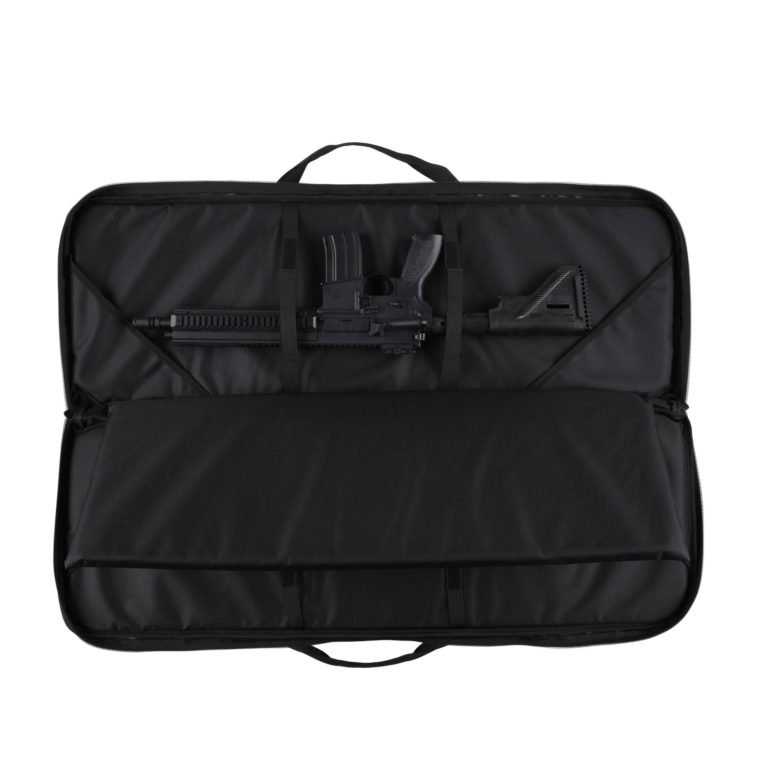 Pokrowiec na broń TACTICAL MAX02 dł. 1,05m h38, kolor czarny, haft celownik beżowy, na dwie jednostki - obrazek 6