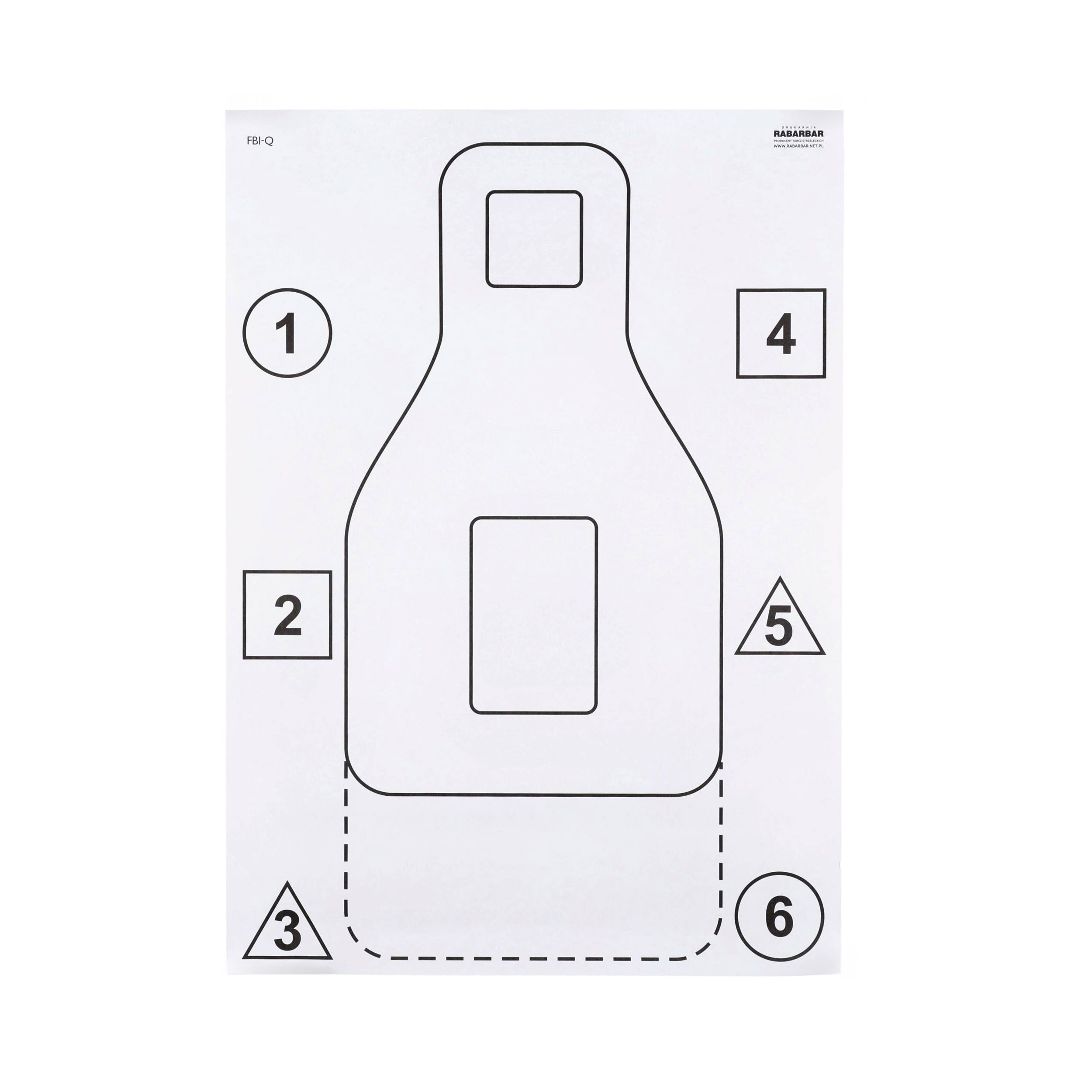 Tarcza strzelecka FBI-Q trening 50 szt.