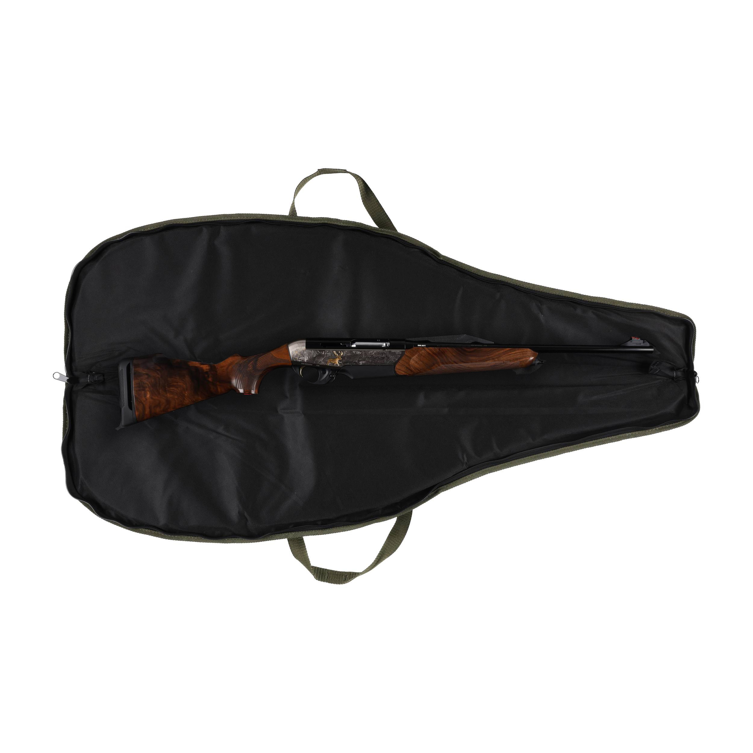 Pokrowiec Forsport na broń LPZKAM 06 1,25m, kam lesny/ zamsz oliwkowy, haft jeleń ryczy w trawie, biza pomarańczowa - obrazek 3