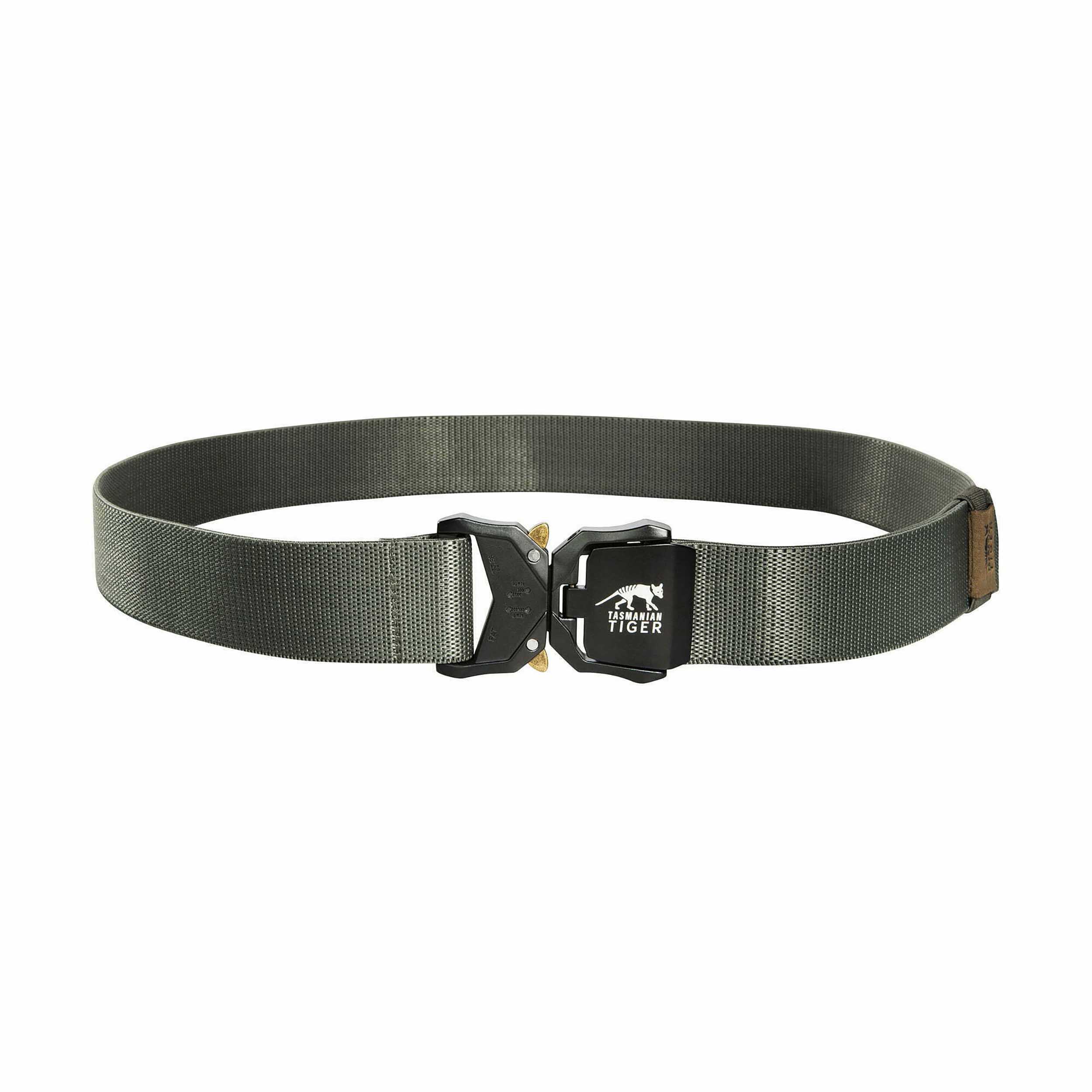Pas taktyczny Tasmanian Tiger QR Stretchbelt 38 mm szaro oliwkowy